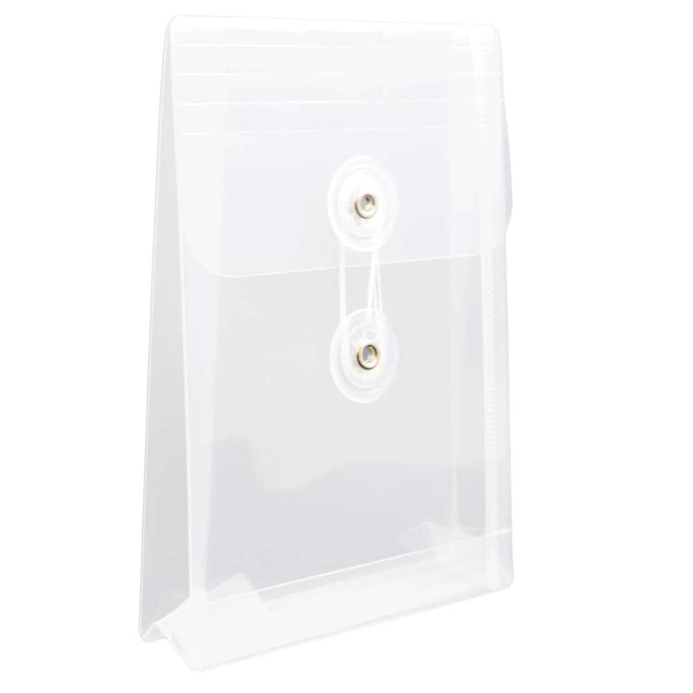 JAM Paper 4.25&#x22; x 6.25&#x22; Plastic Button &#x26; String Tie Closure Envelopes, 12ct.