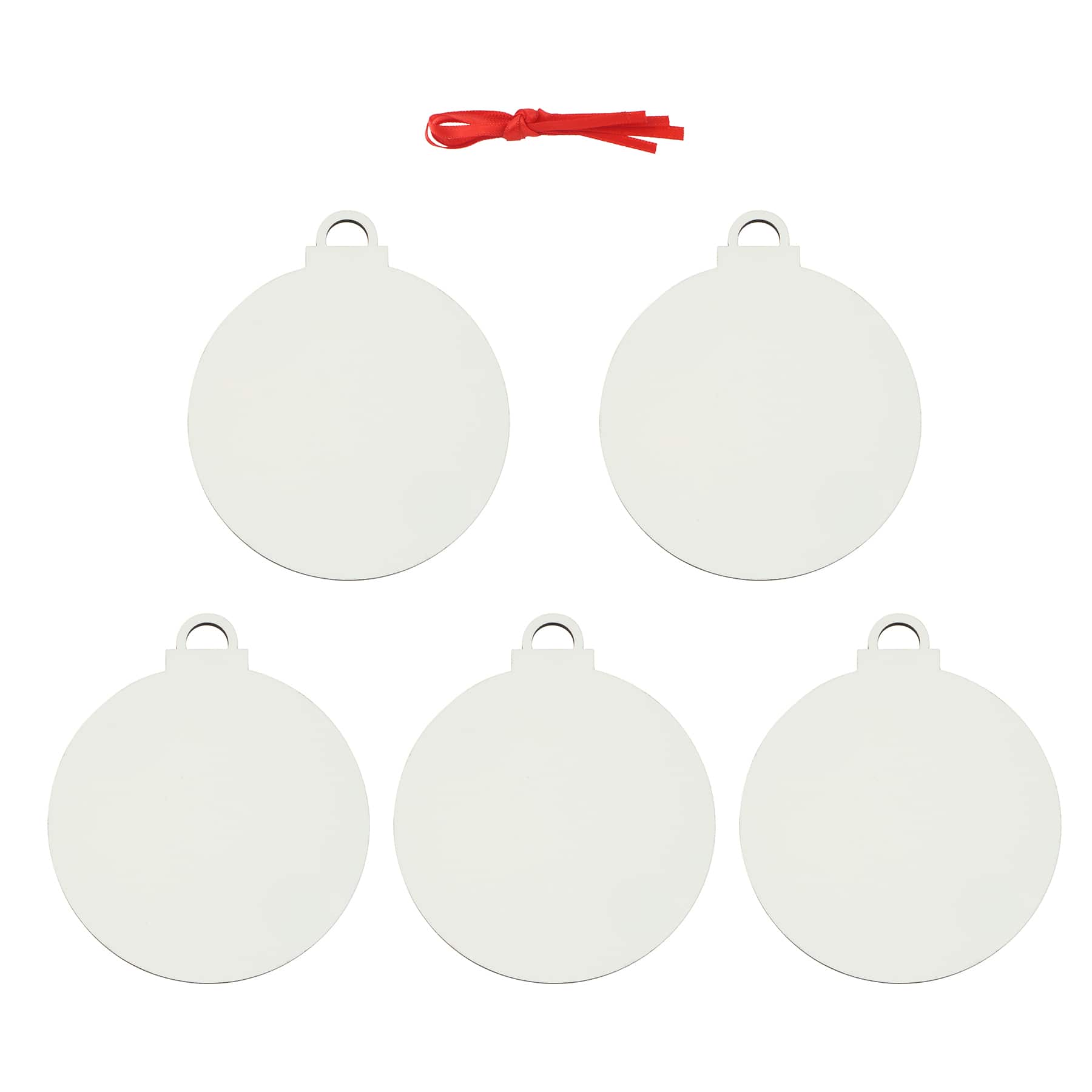 3&#x22; Bulb Hardboard Sublimations Ornaments, 5ct. by Make Market&#xAE;