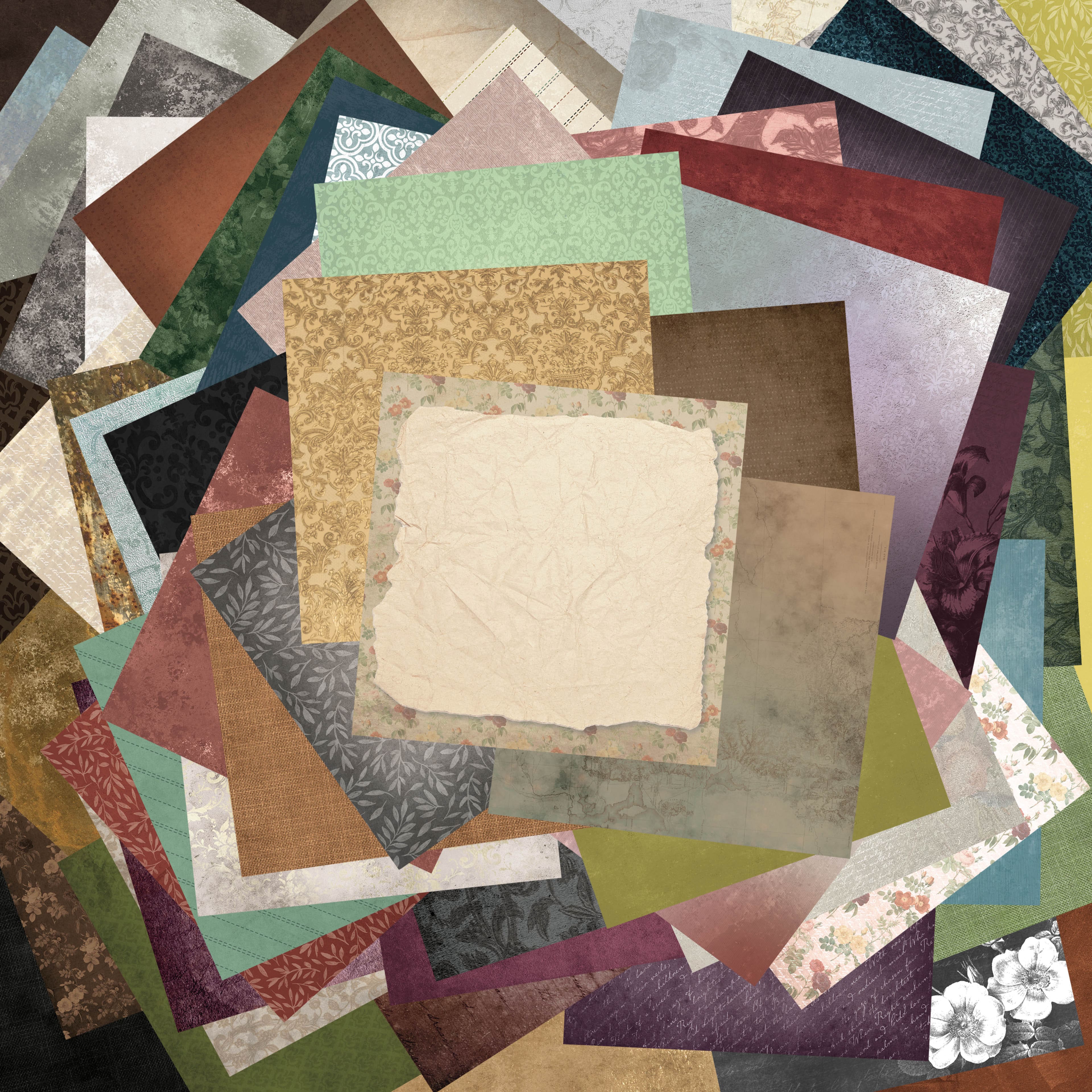 12" x 12" Vintage Paper Pad by Recollections™, 180 Sheets