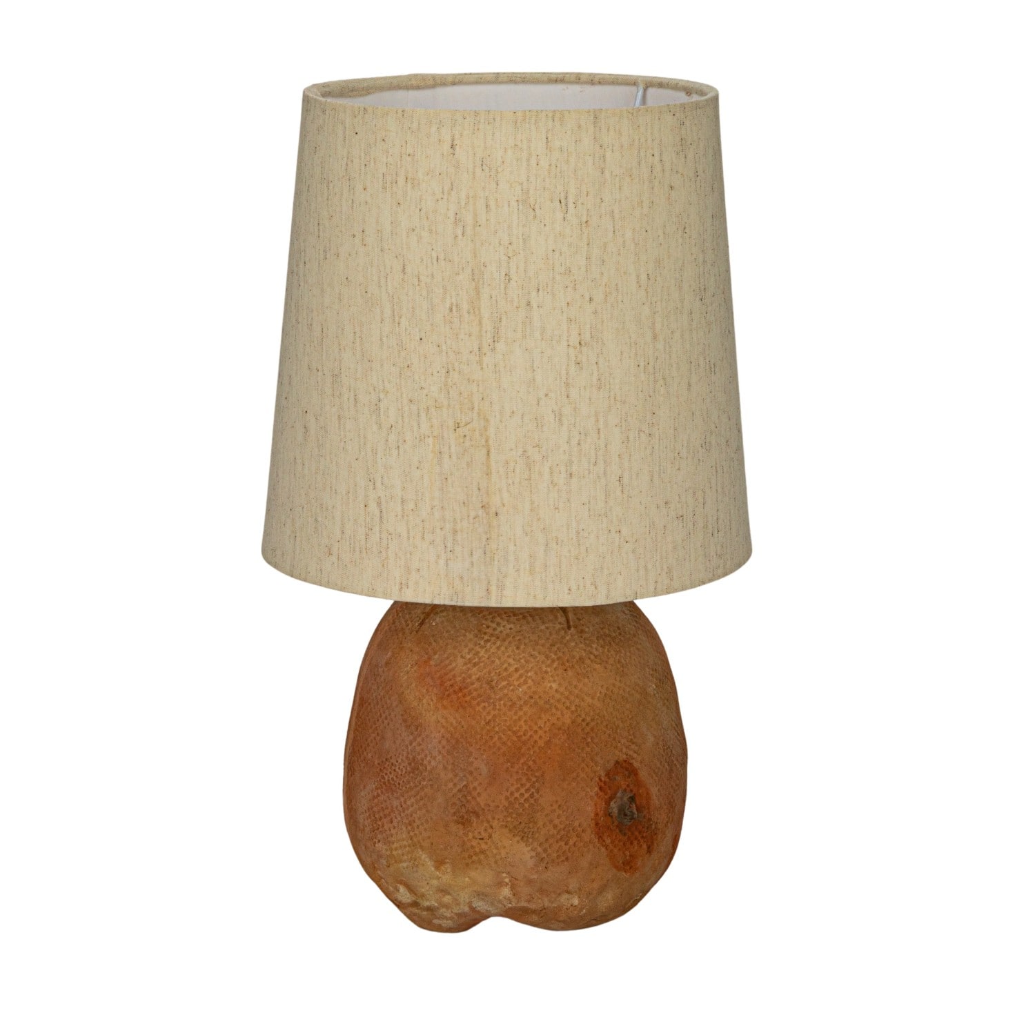 Hello Honey® 16" Natural Terra Cotta Table Lamp with Cotton Shade