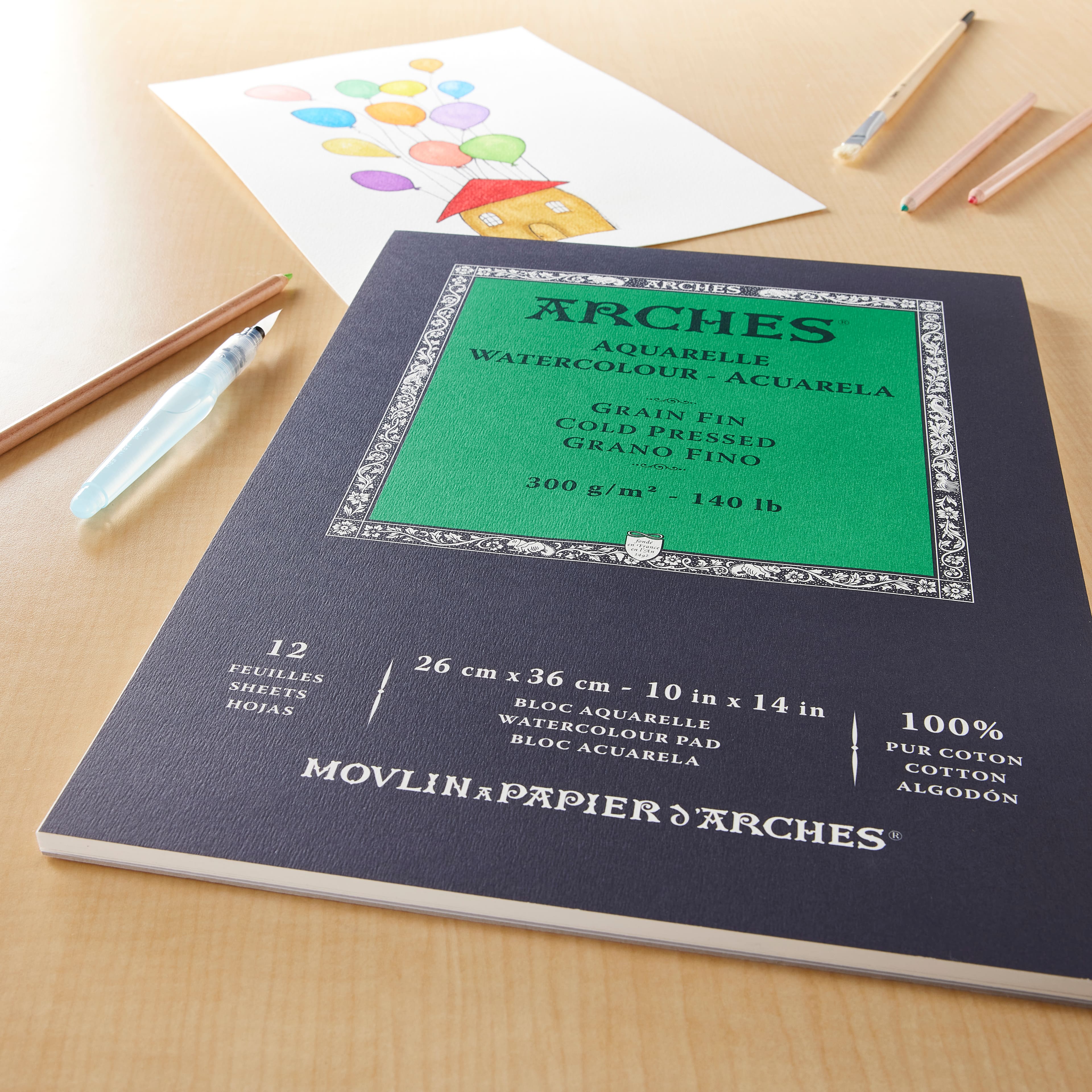 6 Packs: 12 ct. (72 total) Arches&#xAE; Cold-Pressed Watercolor Pad