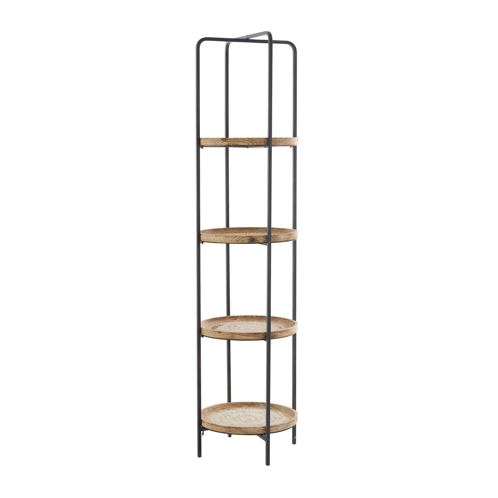 Brown Wood Traditional Shelving Unit 64" x 17" x 17"