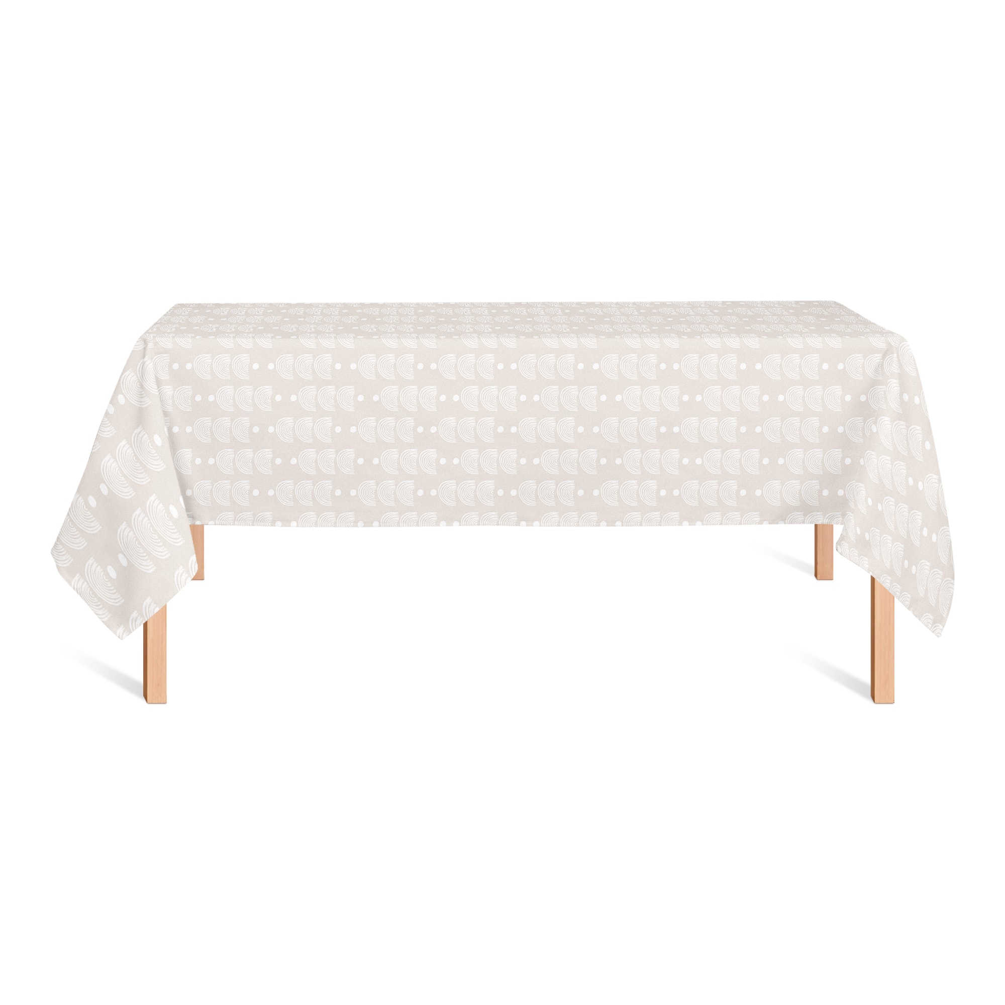 Geometric Half Circle Pattern Tablecloth