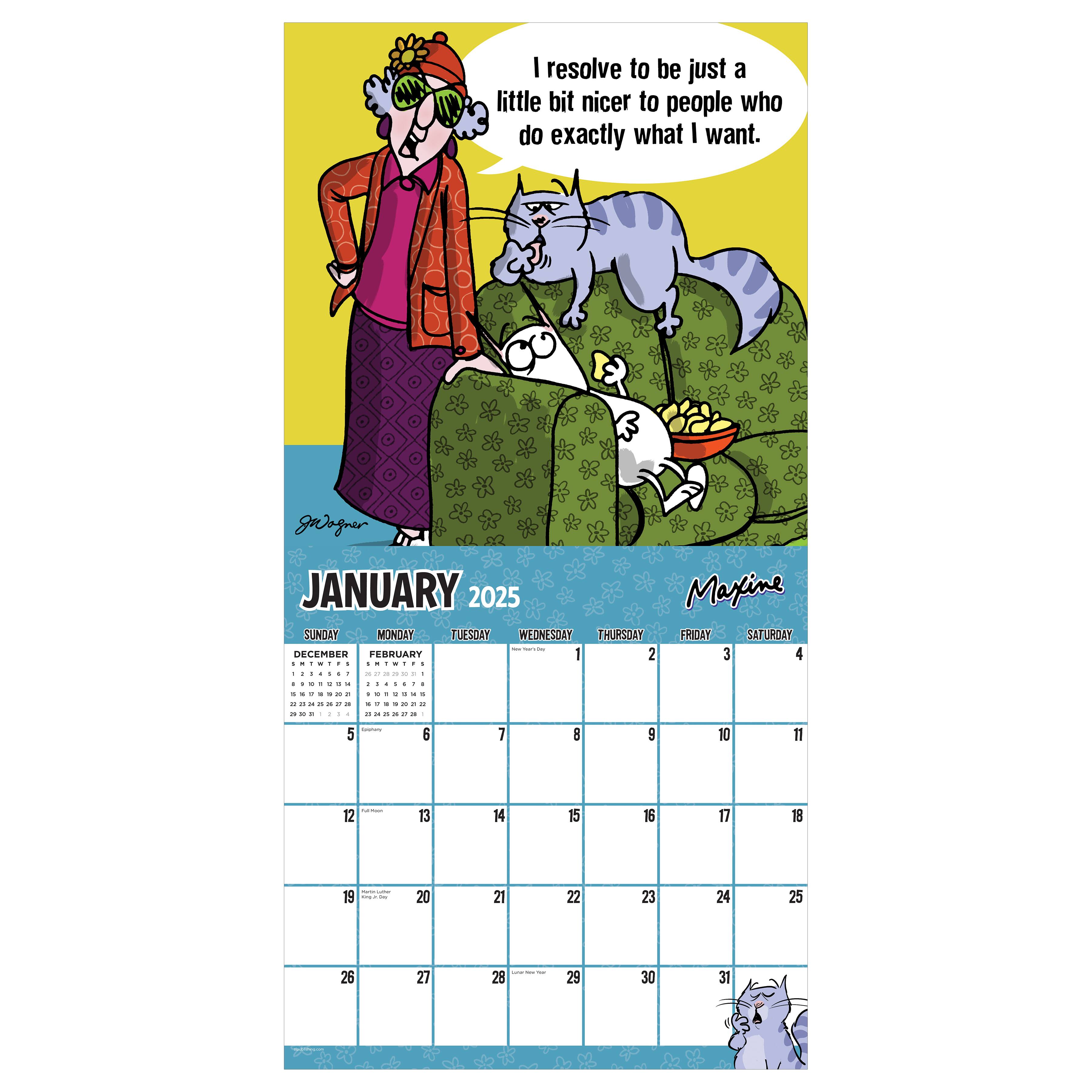 TF Publishing 2025 Maxine Wall Calendar