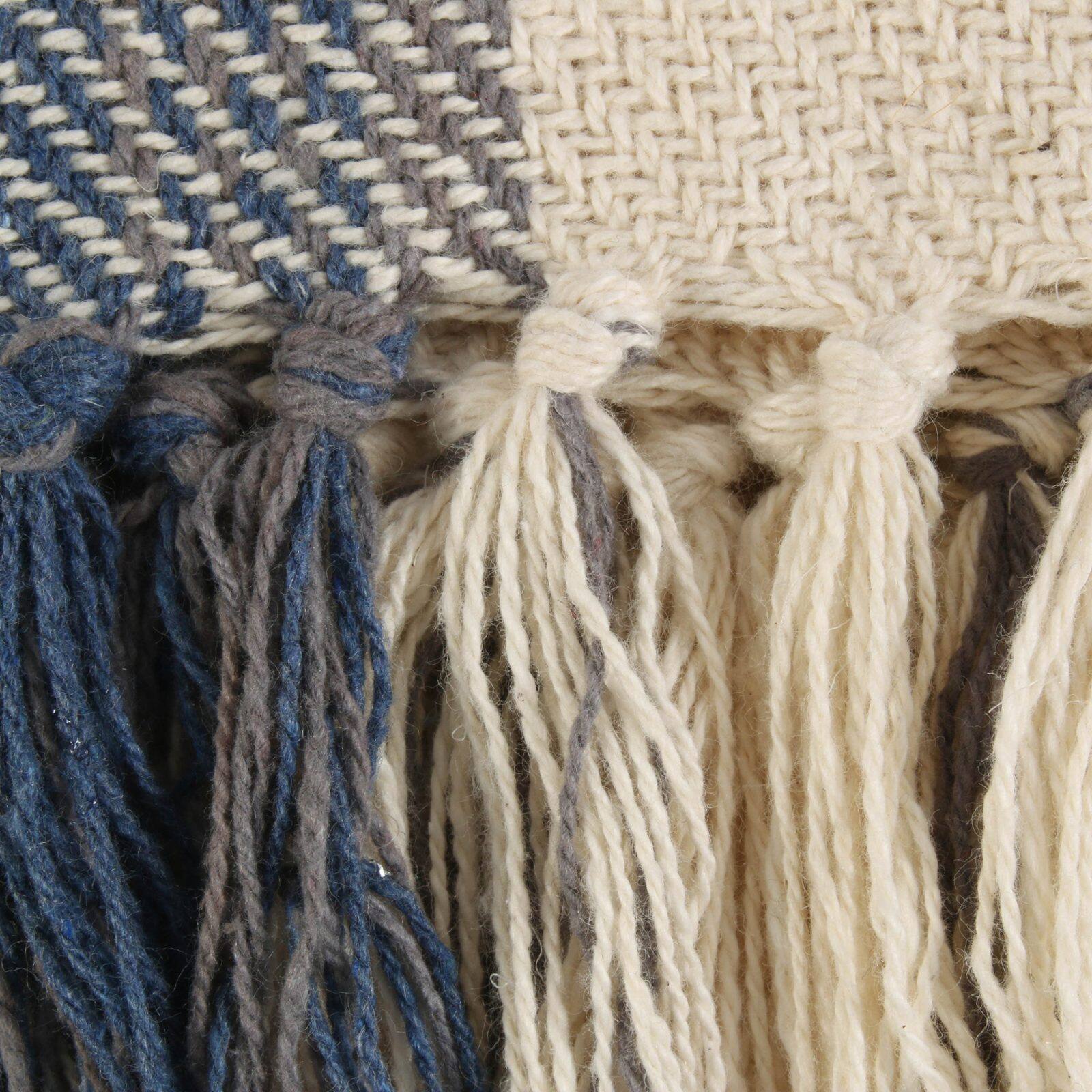 DII&#xAE; French Blue Farmhouse Woven Throw