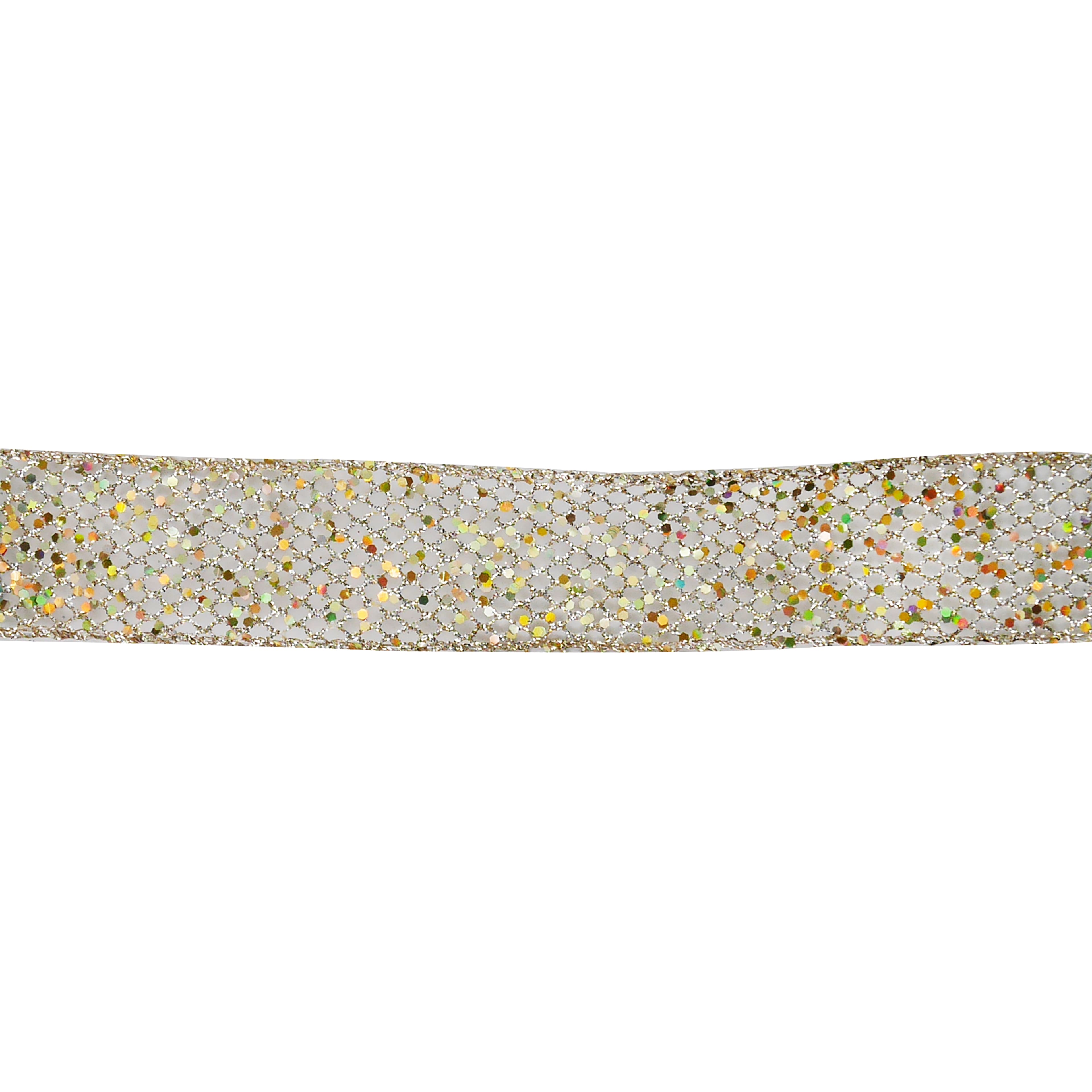 1.5&#x22; x 30ft. Champagne Wired Mesh Ribbon by Celebrate It&#xAE;