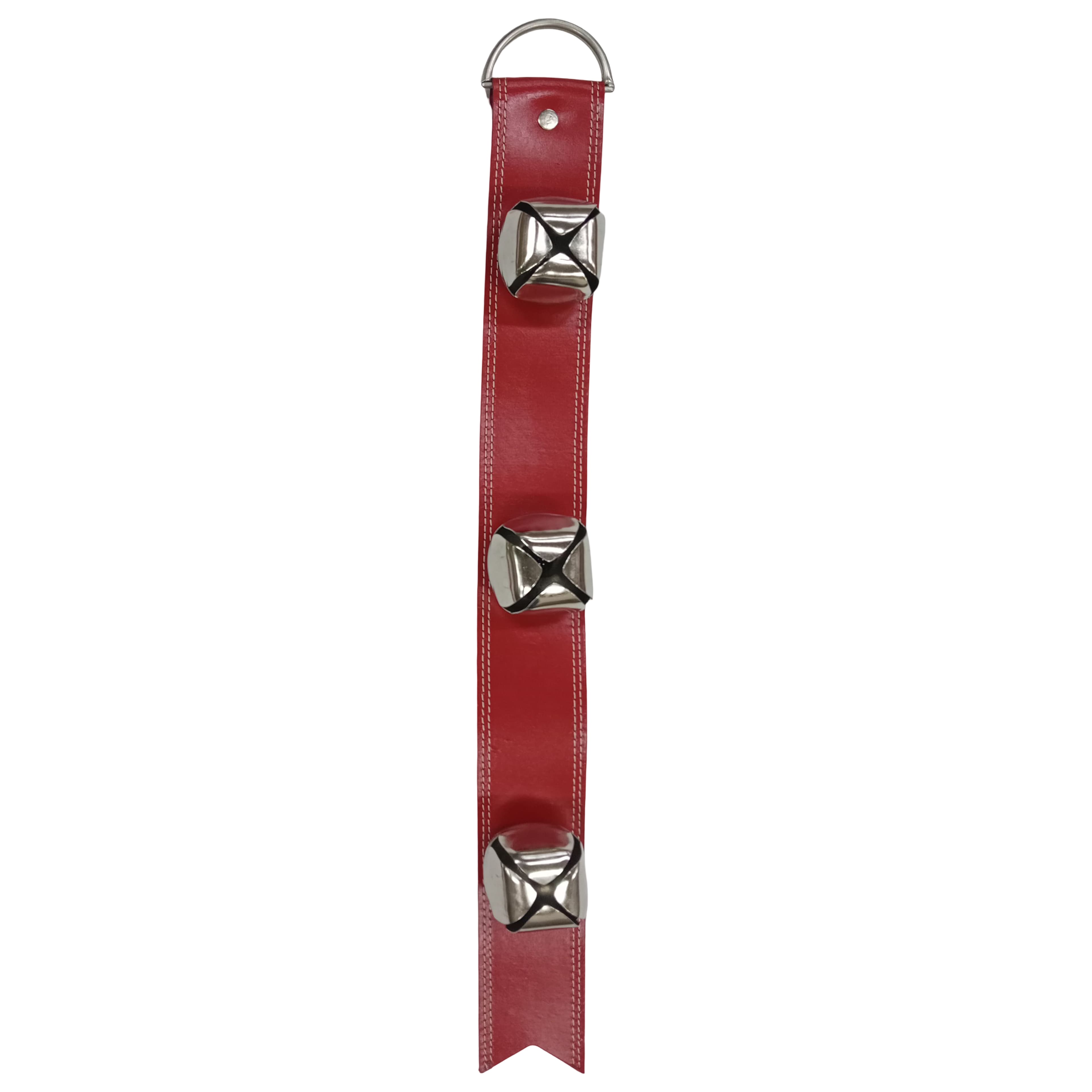 23&#x22; Red Leather Belt with Silver Bells Wall D&#xE9;cor by Ashland&#xAE;
