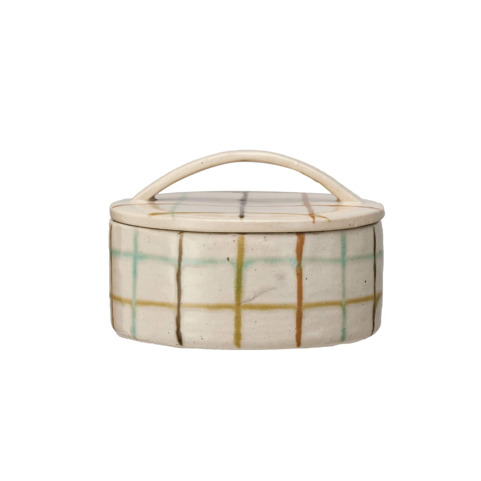 Hello Honey&#xAE; 5&#x22; Multicolor Mosaic Retreat Stoneware Dish with Lid