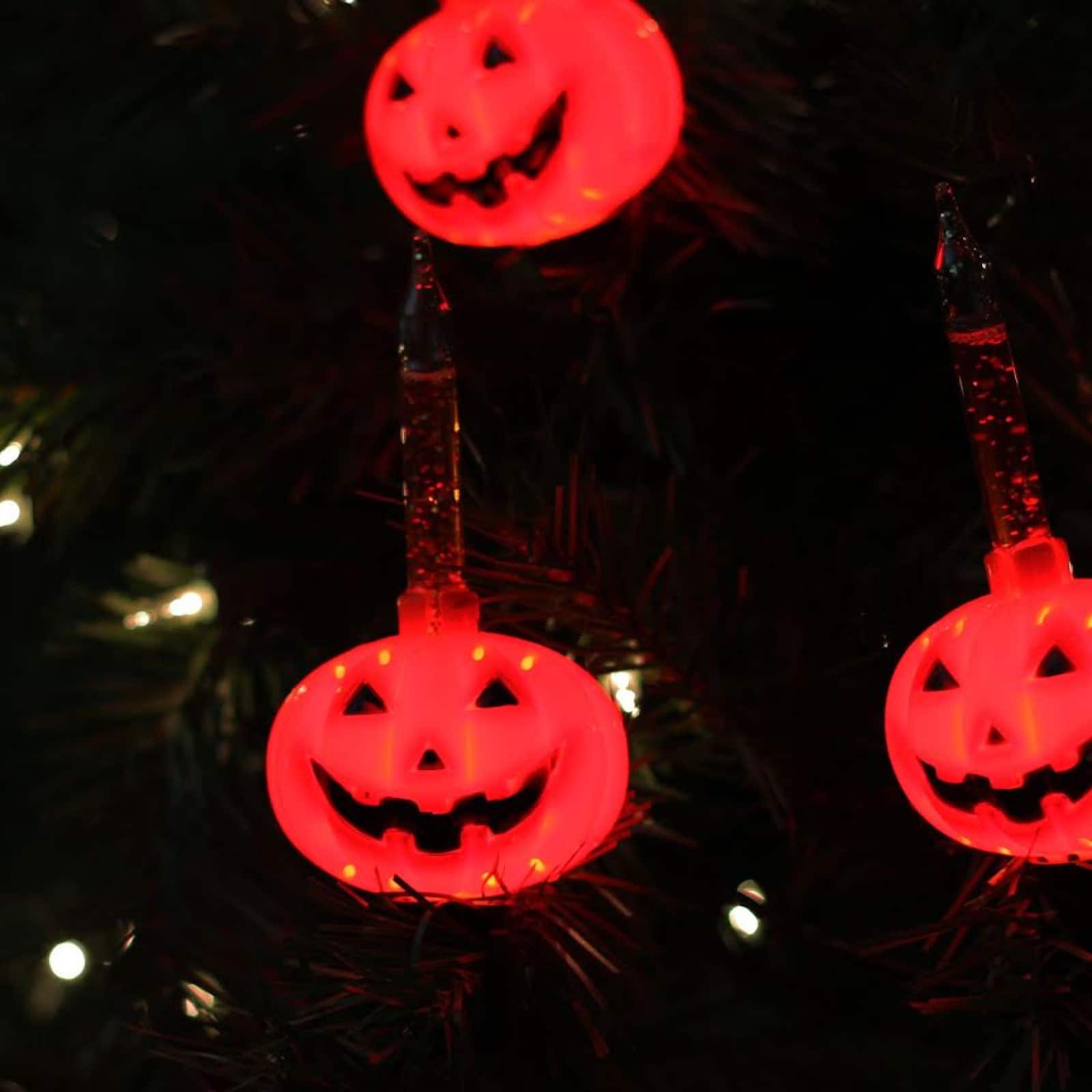 7ct. Jack O&#x27; Lantern Halloween Bubble Lights