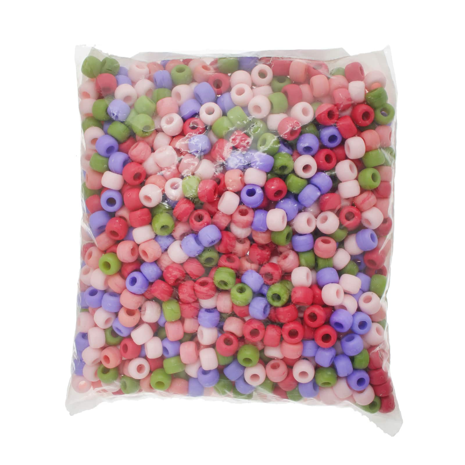 John Bead 9mm Assorted Matte Plastic Pony Beads, 1,000ct.