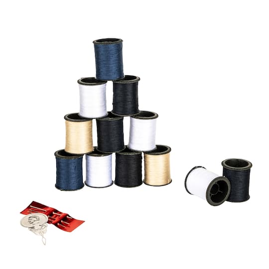 SINGER® Neutral Basics Hand Sewing Polyester Thread Spools, 12ct ...