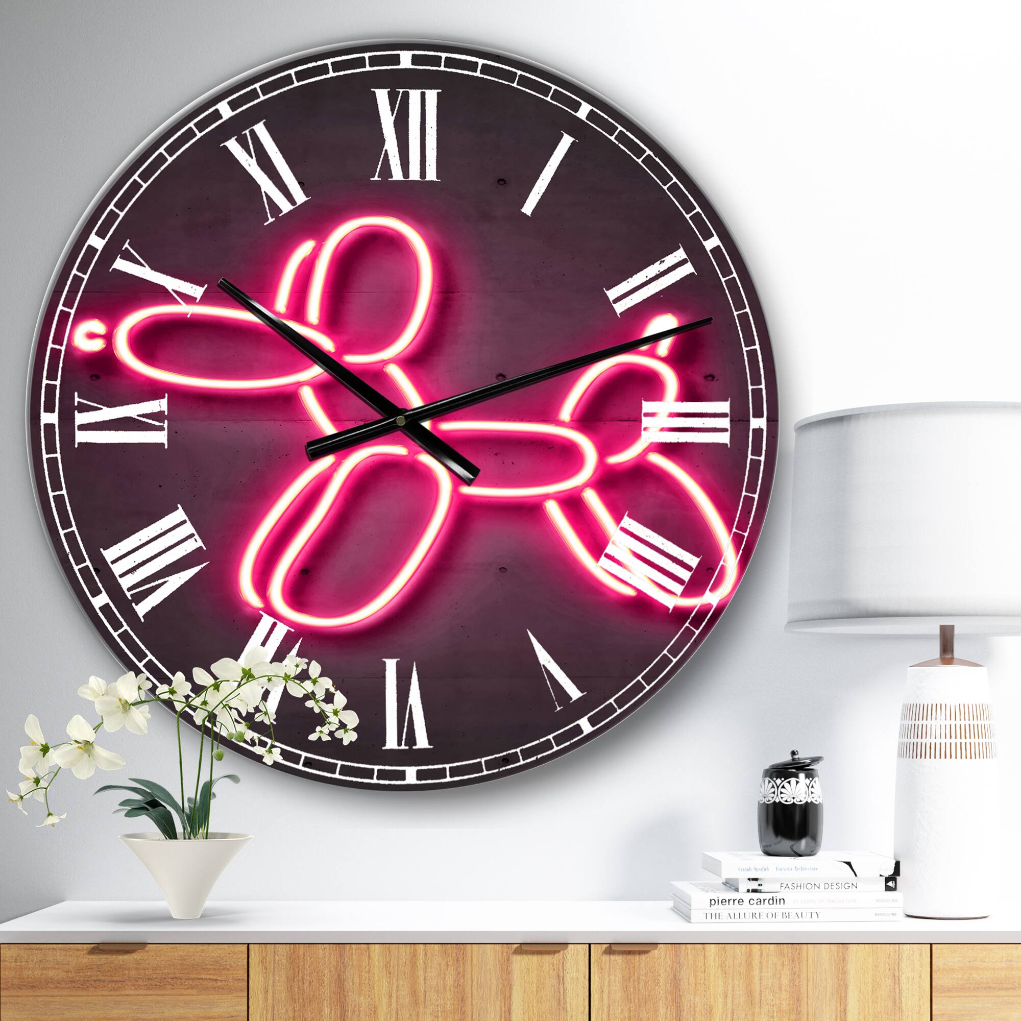 Designart 'Balloon Dog Oversized Modern Wall Clock