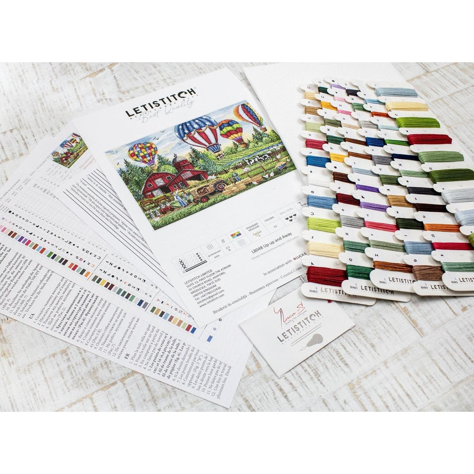 Letistitch Up Up and Away Counted Cross Stitch Kit