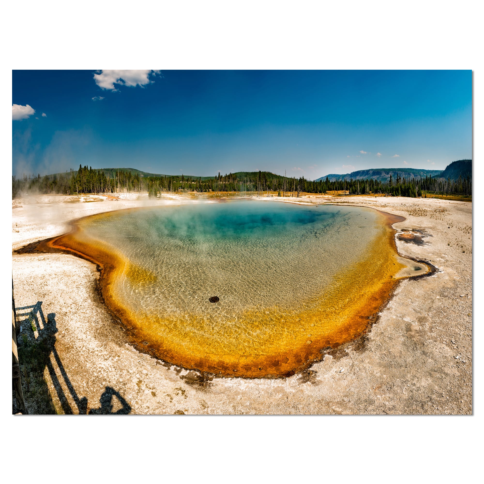 Designart - Yellowstone Heat Pool Panorama - Landscape Print Wall Artwork