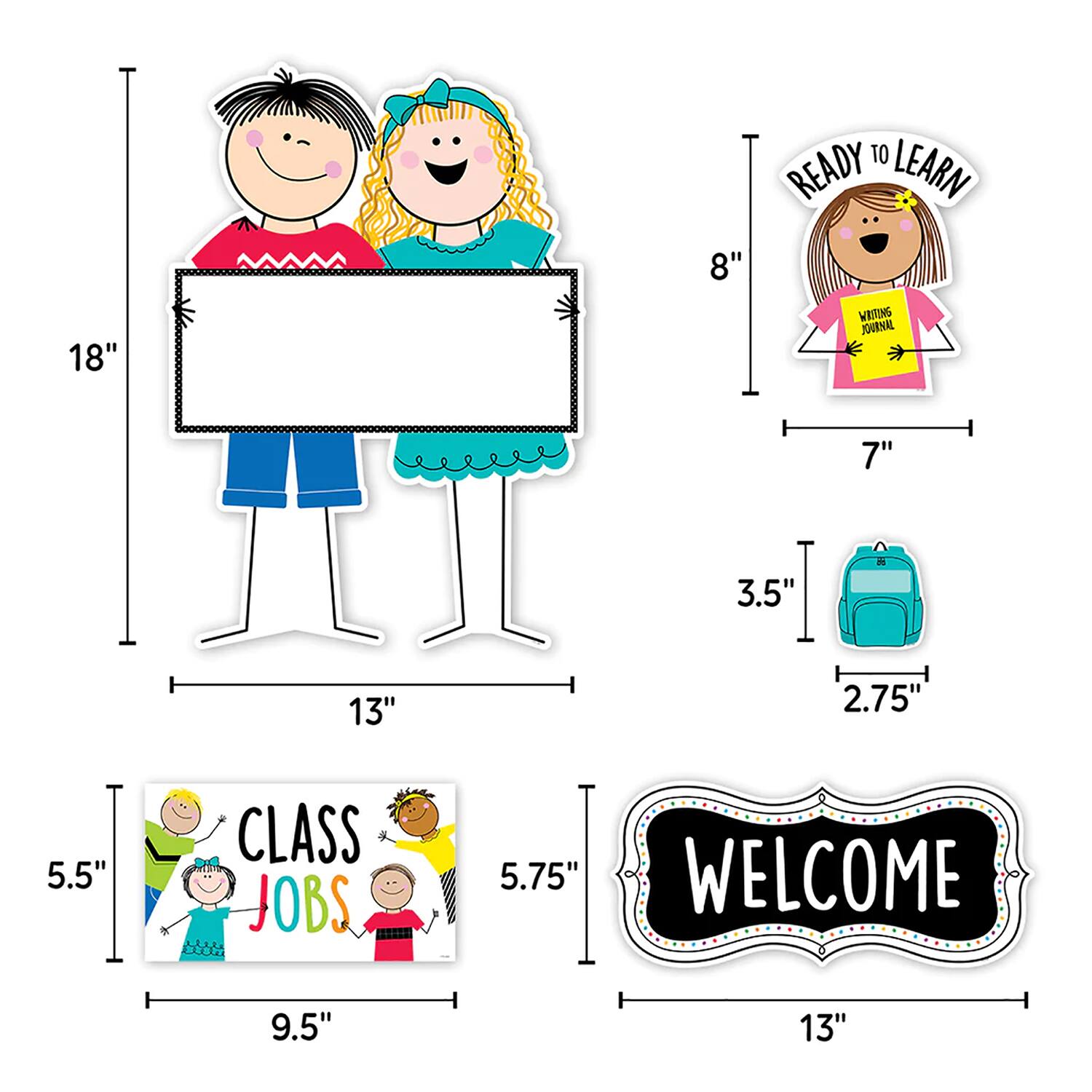 Creative Teaching Press® Stick Kids® Curated Classroom Decal Set