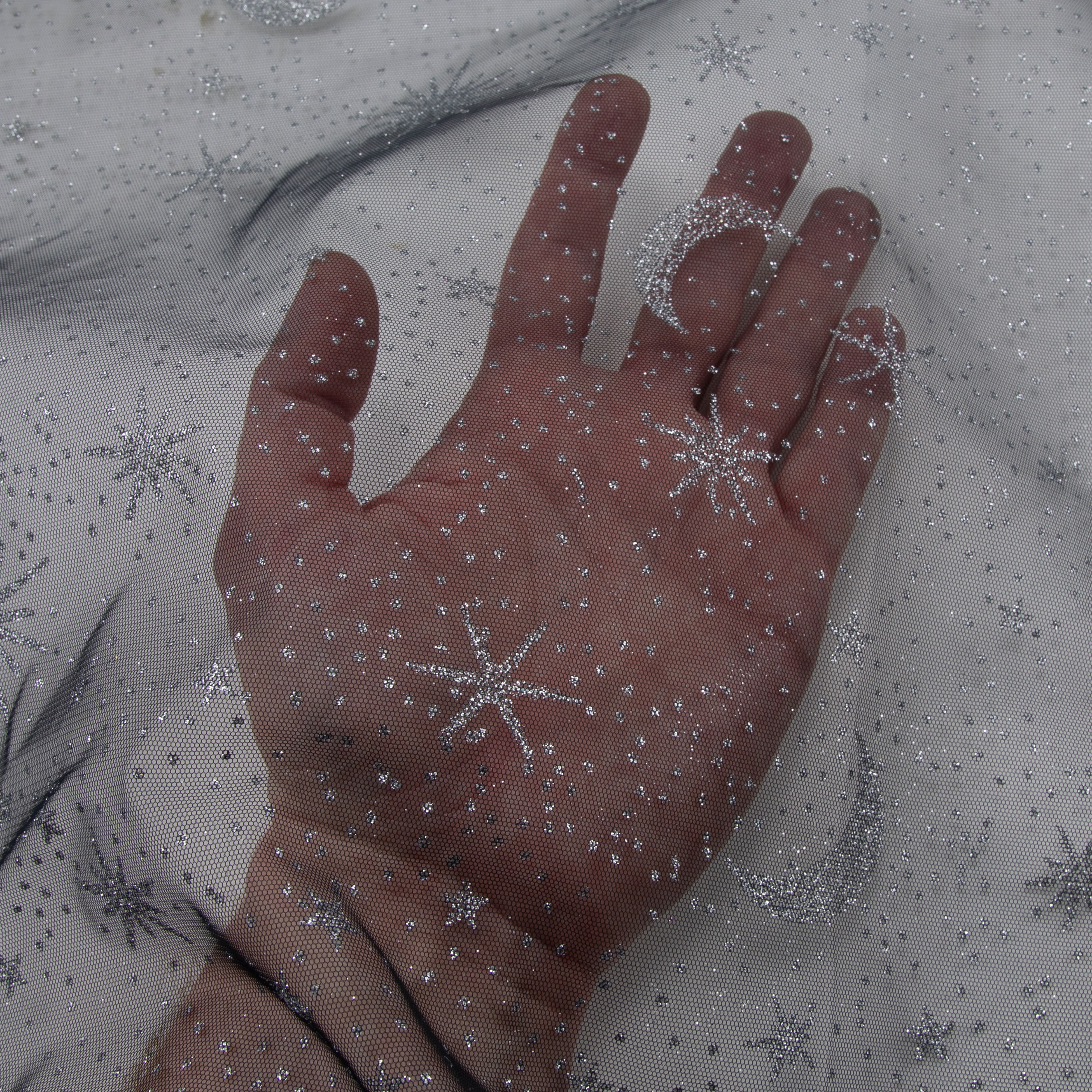 Wyla Black with Silver Moon & Stars Mesh