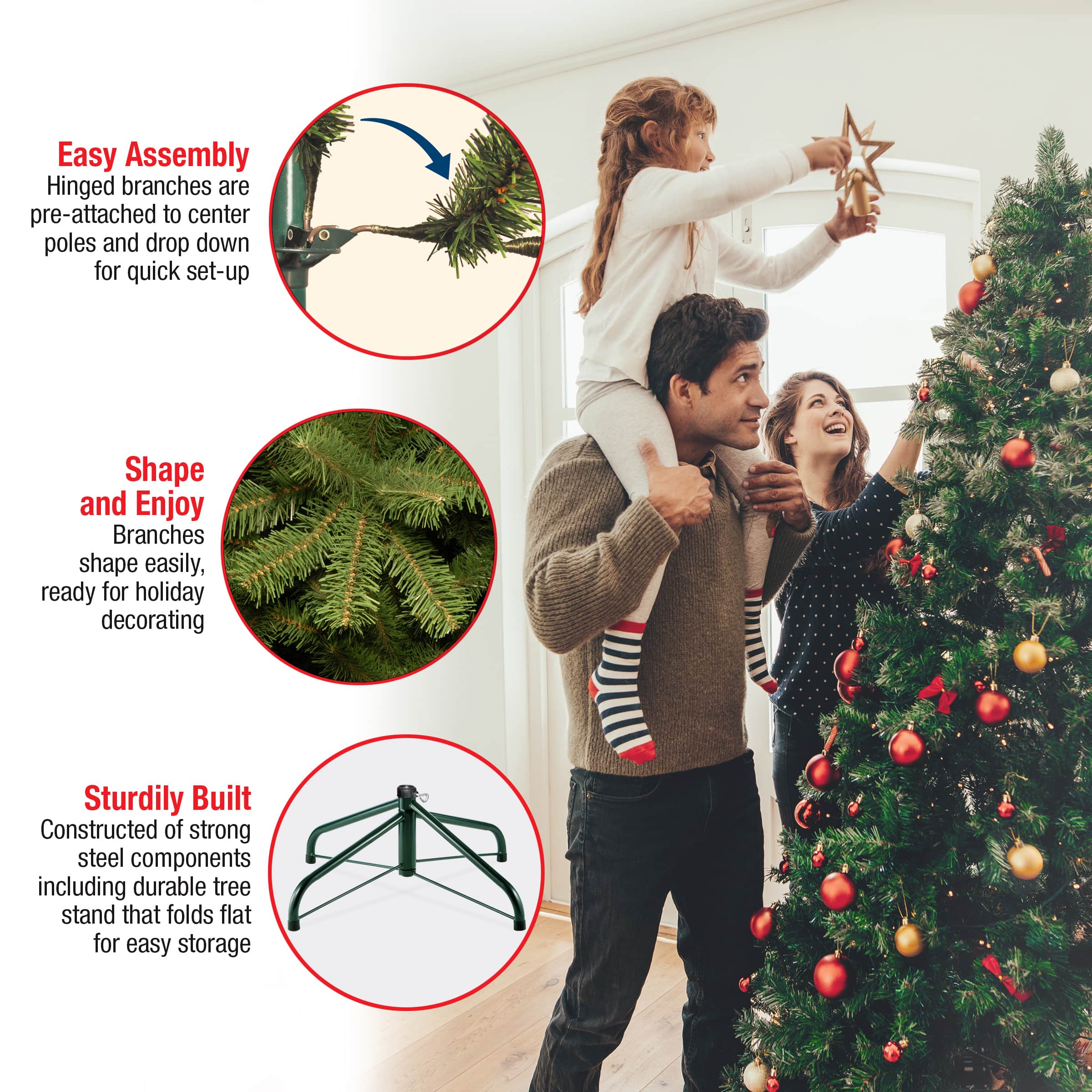6 ft. Pre-Lit Dunhill&#xAE; Fir Full Artificial Christmas Tree, Clear Lights