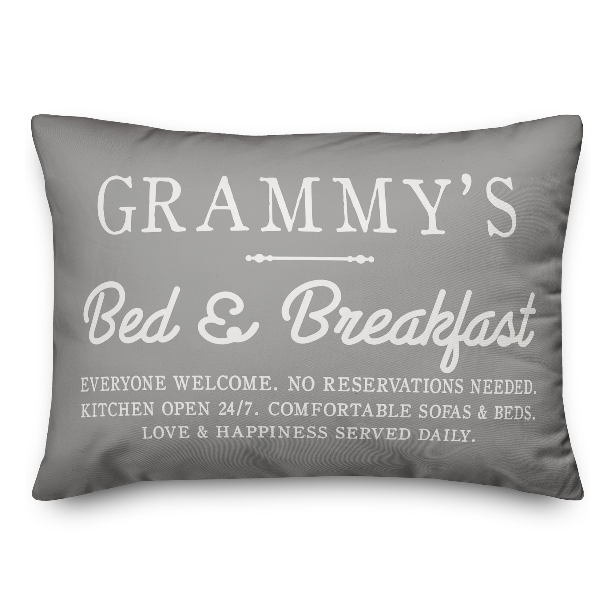 Grammy&#x27;s Bed &#x26; Breakfast Throw Pillow