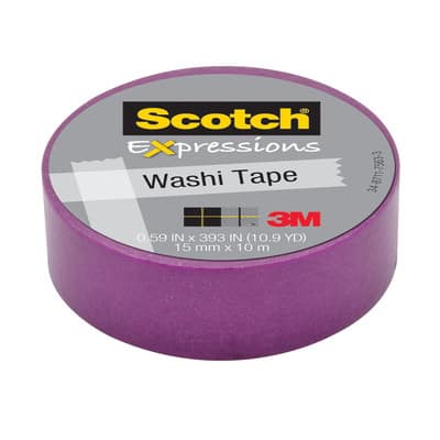 NEW Scotch Washi Tape 3x3 Rolls Expressions Striped Craft Project Gold  Christmas