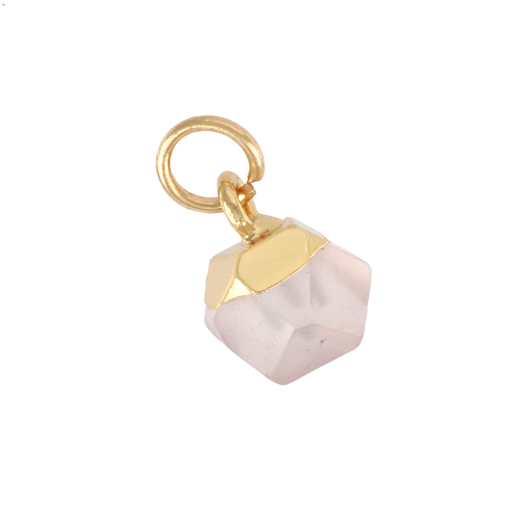 12 Pack: Natural Stone Faceted Ball Charm by Bead Landing™