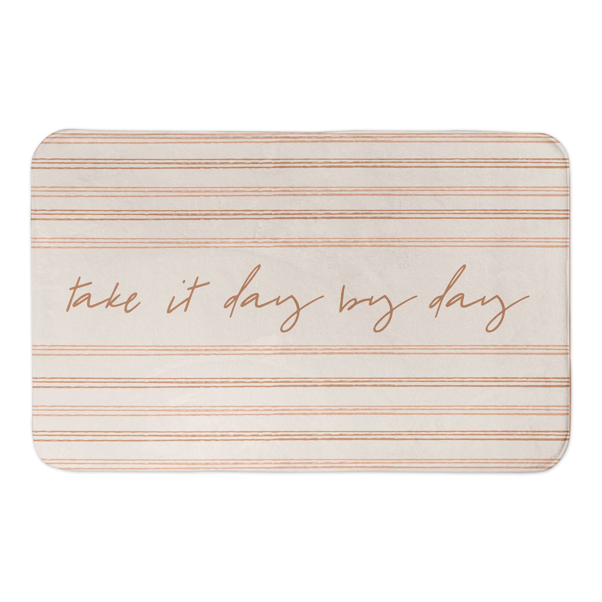 Rust Loose Lines 34&#x22; x 21&#x22; Bath Mat