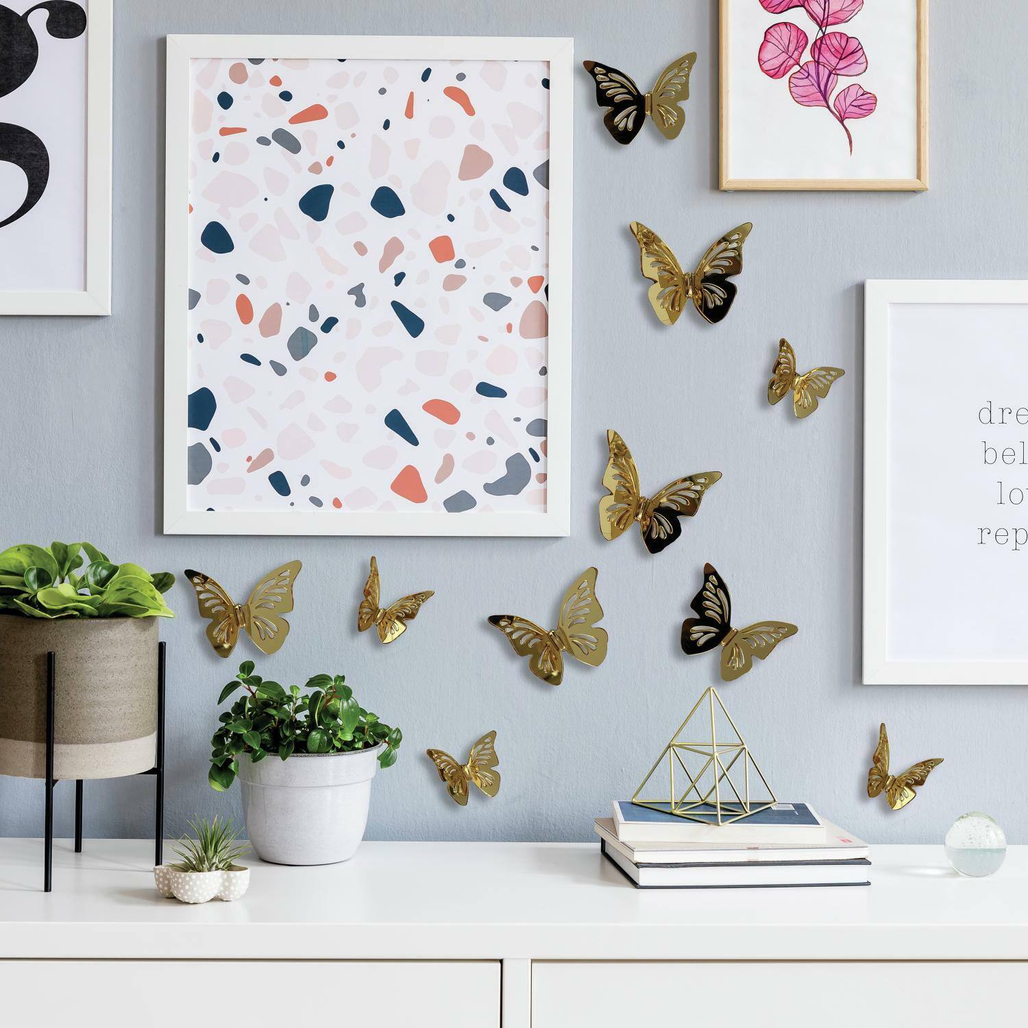 thumbnail image 2 of Butterfly Big Wings Mirror Pack Of 13 5 X 4cm And 8 X 2cm 2 of 14