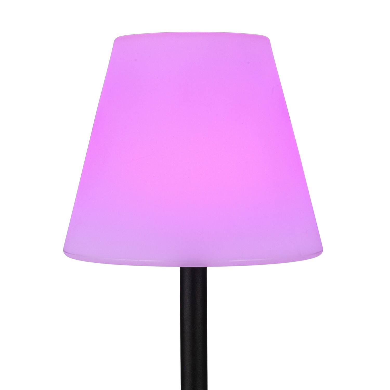 Hello Honey&#xAE; 57.75&#x22; Black Touch Sensor Metal Solar Floor Lamp