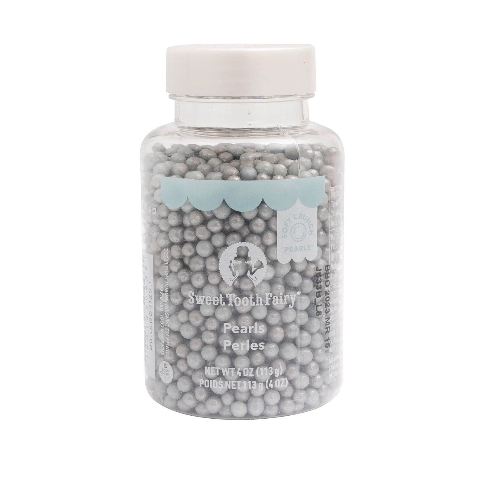 Edible Sugar Pearls (Silver) - 4oz