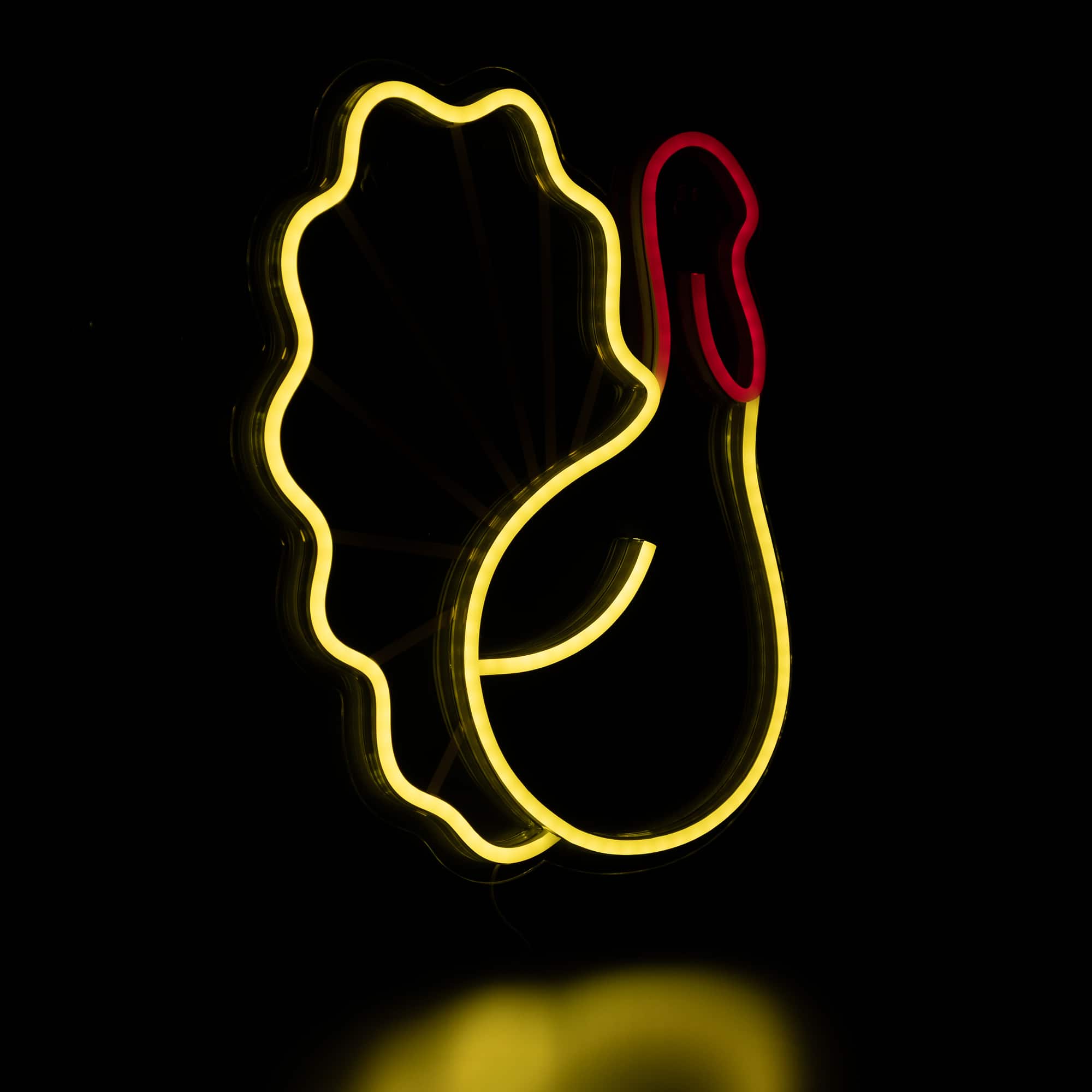 15" LED Neon Style Fall Harvest Turkey Window Silhouette
