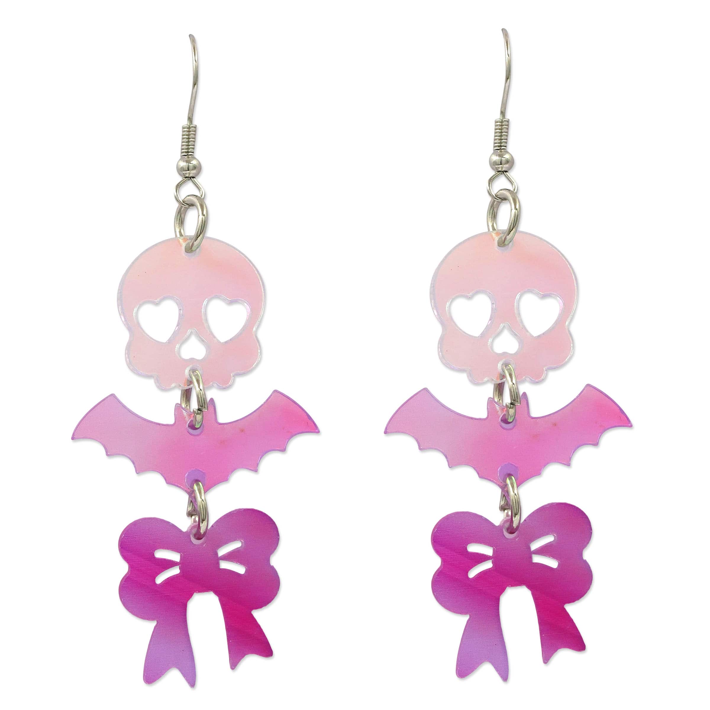 Skull, Bat &#x26; Bow Earrings by Celebrate It&#x2122;