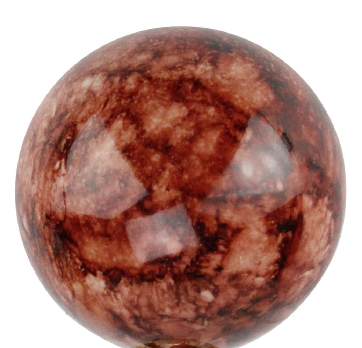 4ct Marbled Sienna Brown Shatterproof Ball Ornaments