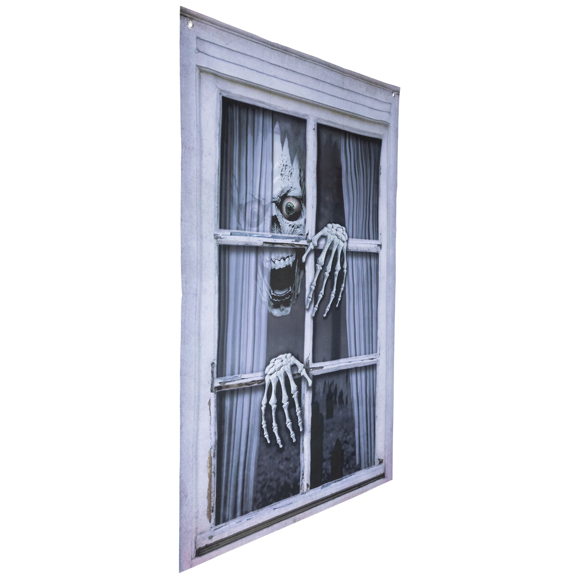 46&#x22; Scary Skeleton Window Cover Halloween Decoration