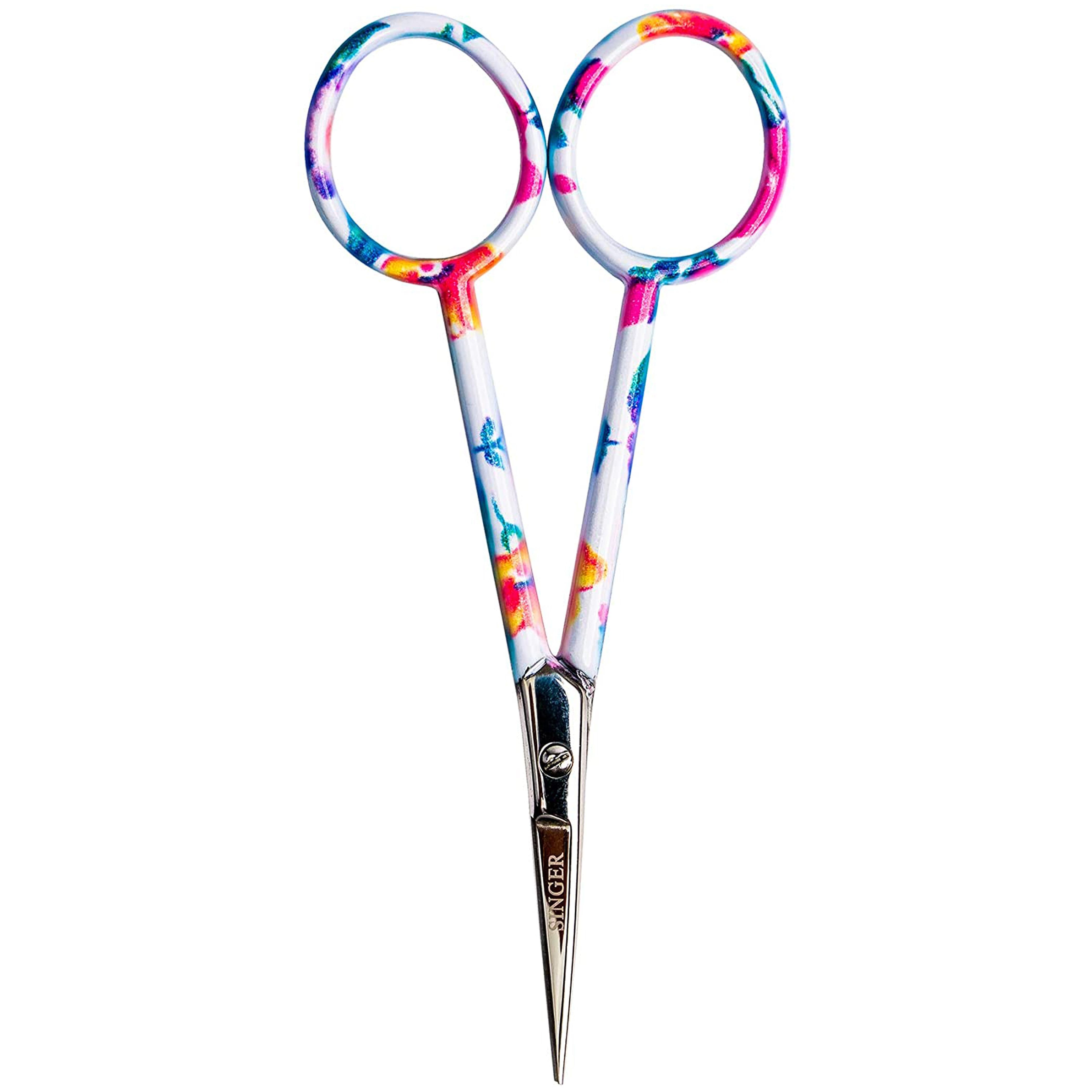 SINGER&#xAE; 4&#x22; Floral Forged Embroidery Curved Tip Scissors