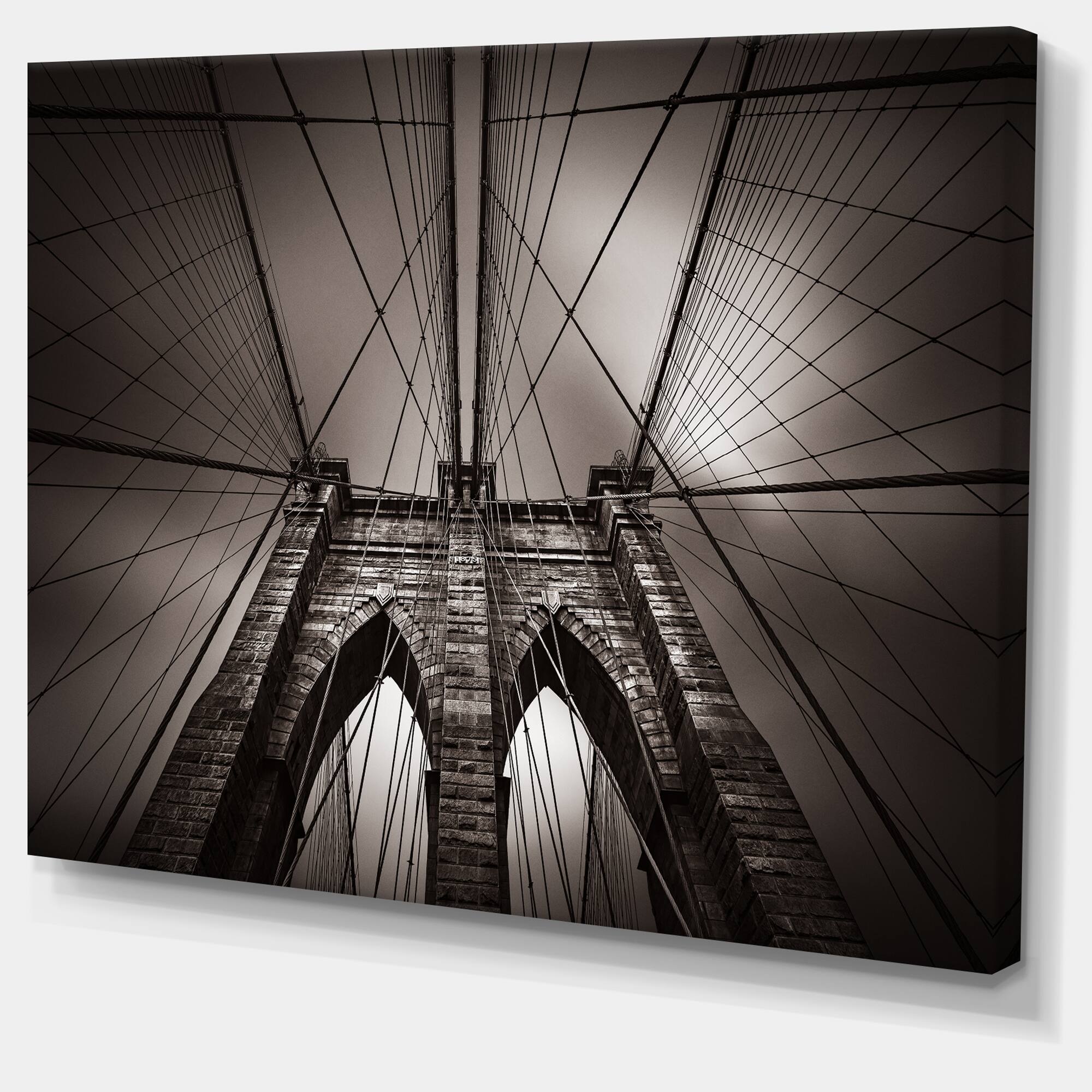 Designart - Brooklyn Bridge in NYC USA - Extra Large Canvas Art Print
