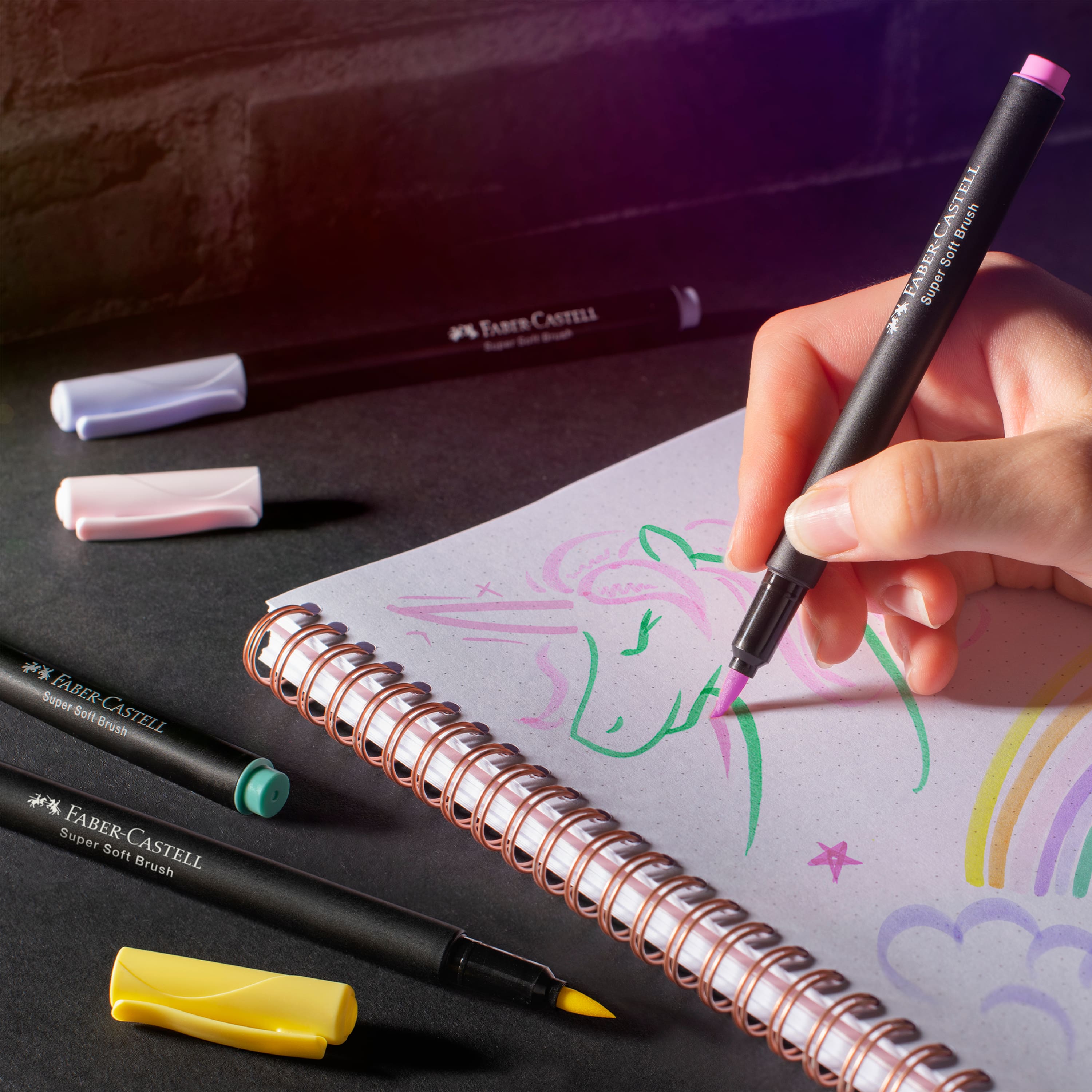 Faber-Castell® Black Edition Pastel Felt Tip Brush Pens