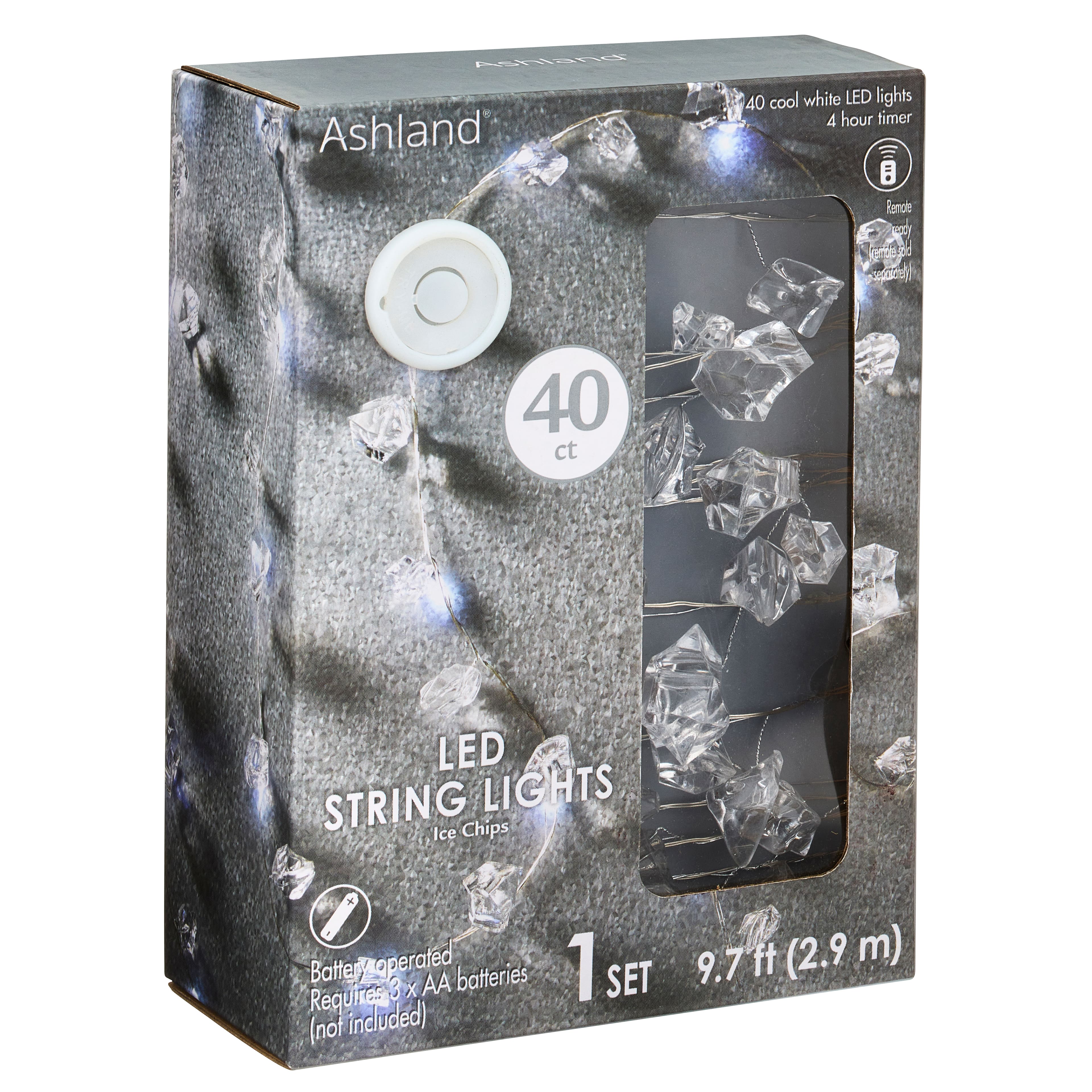 12 Pack: 40ct. Cool White LED Ice Chips String Lights by Ashland&#xAE;