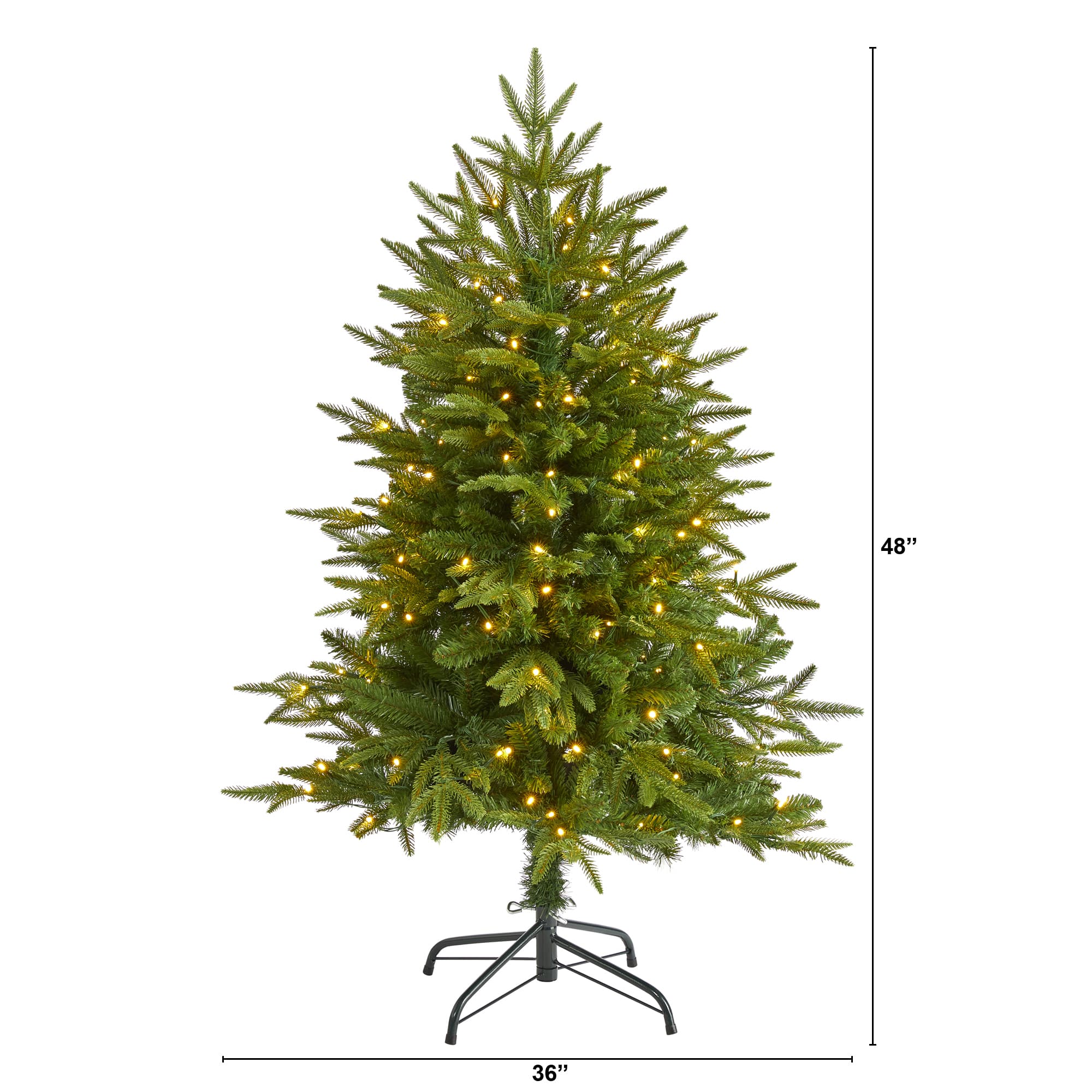 4ft. Pre-Lit Colorado Mountain Fir Artificial Christmas Tree, Clear LED Lights