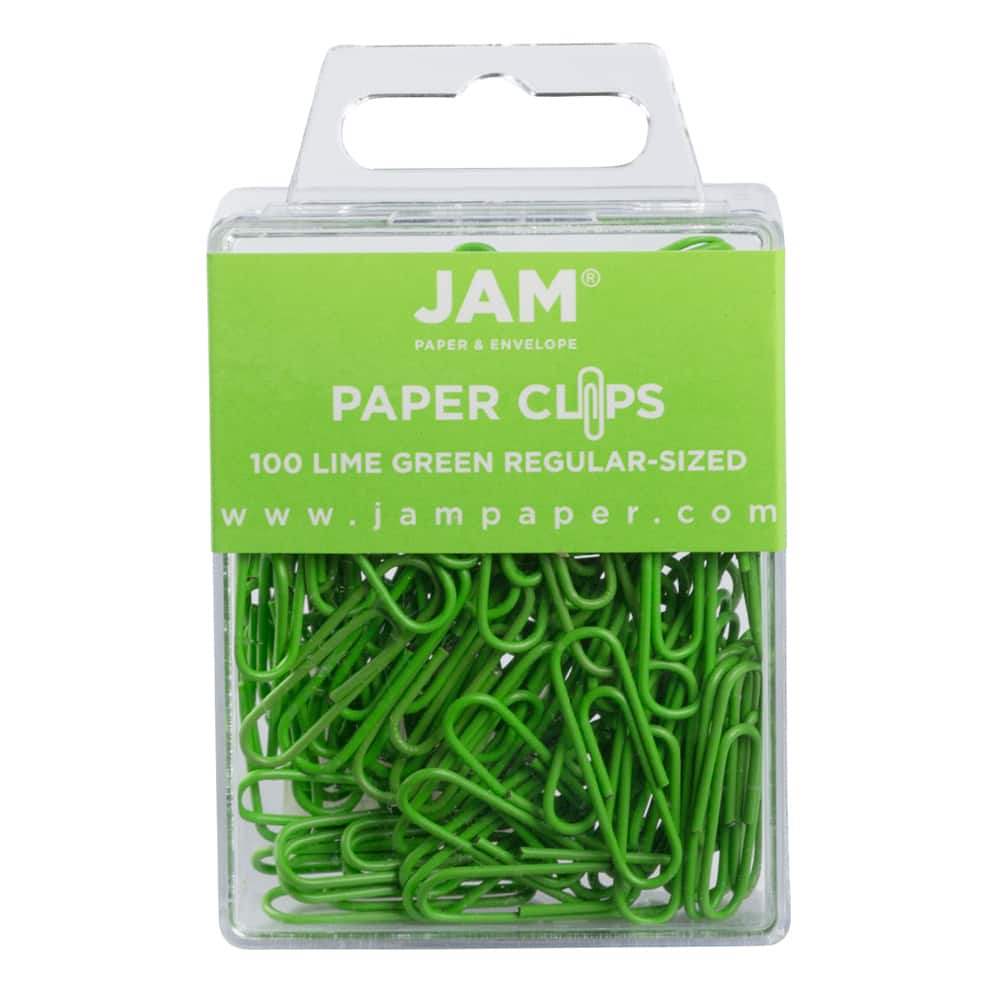JAM Paper 1&#x22; Colorful Standard Paper Clips, 2 Packs of 100