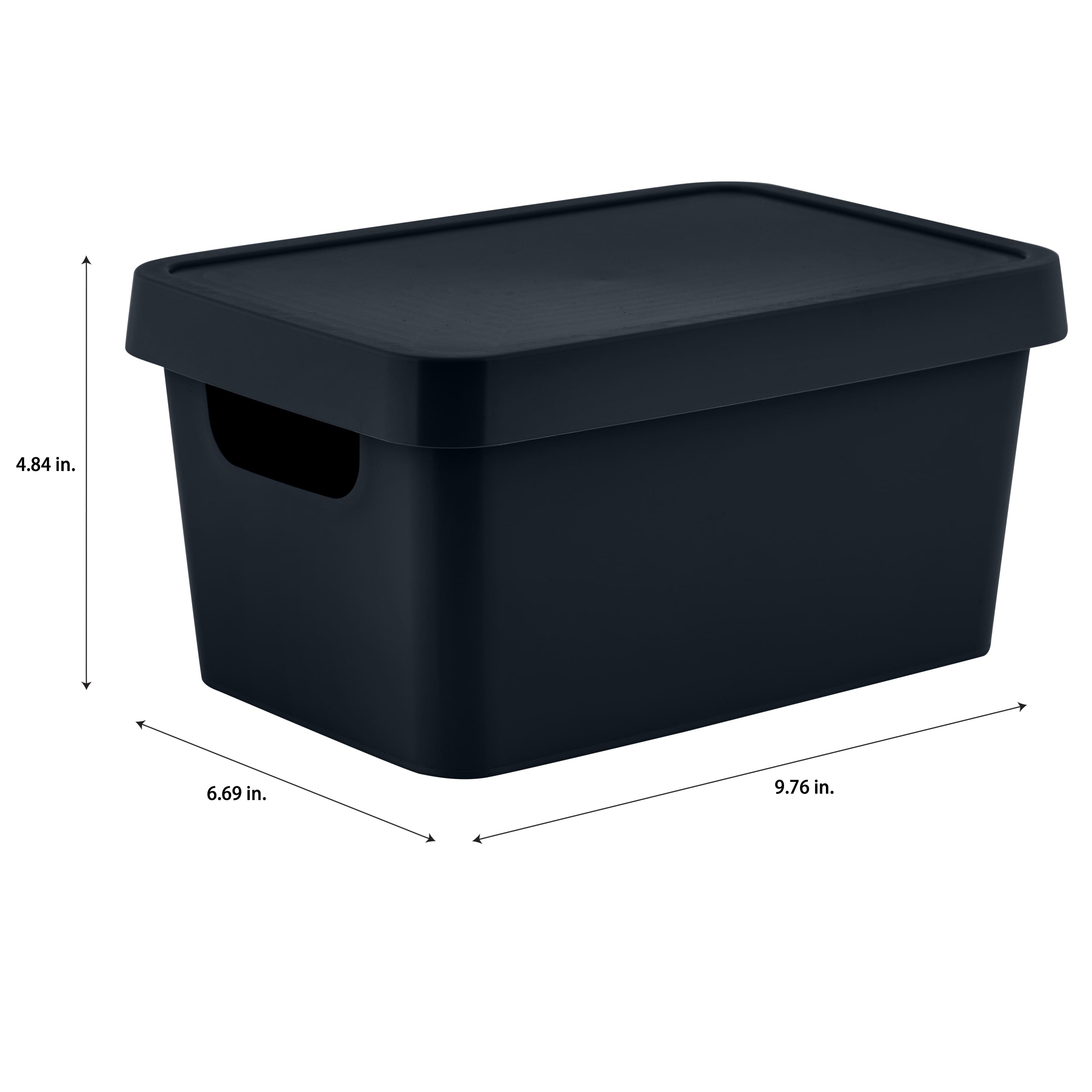 Simplify Small Charcoal Vinto Storage Box with Lid