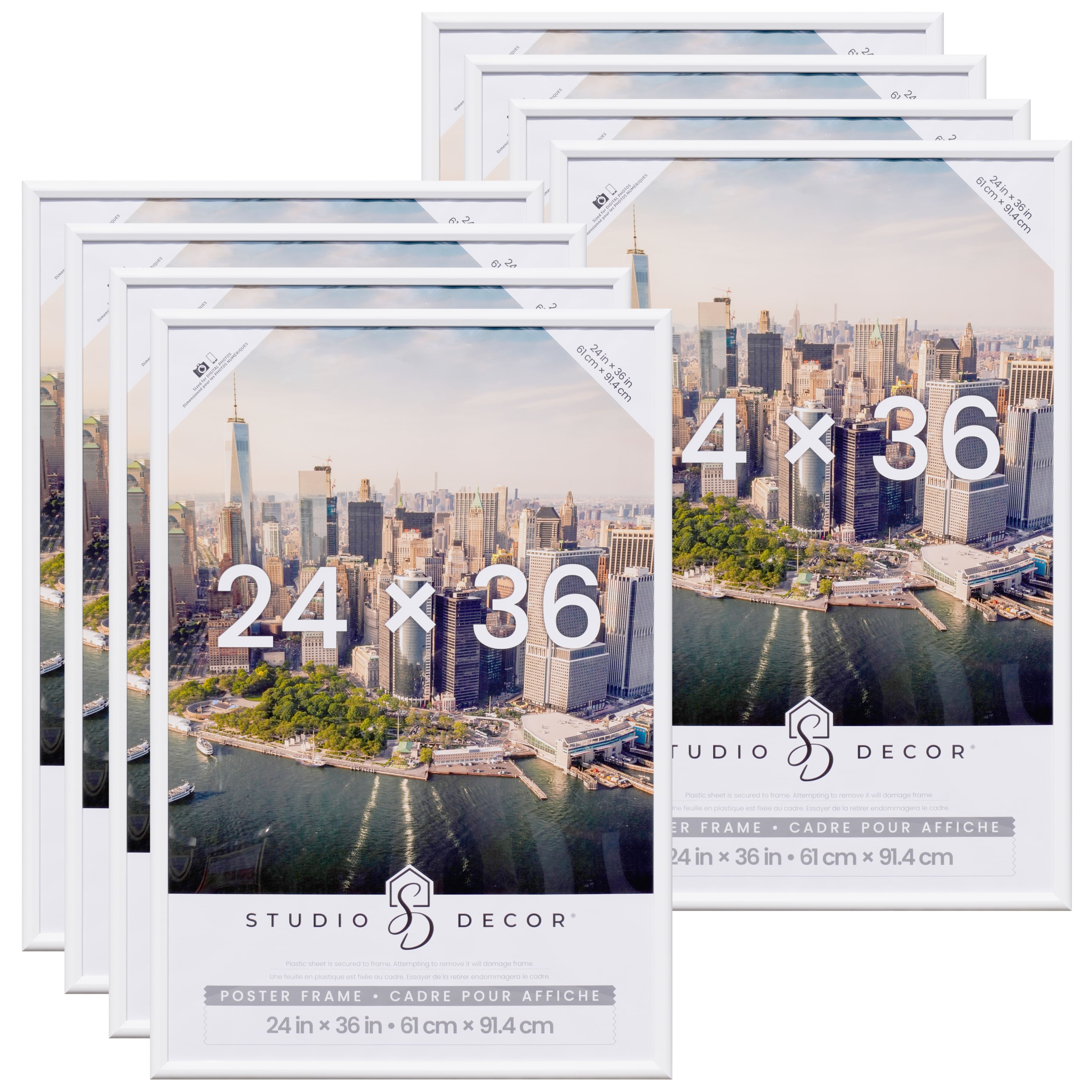 8 Pack: 24&#x22; x 36&#x22; White Poster Frame by Studio D&#xE9;cor&#x2122;