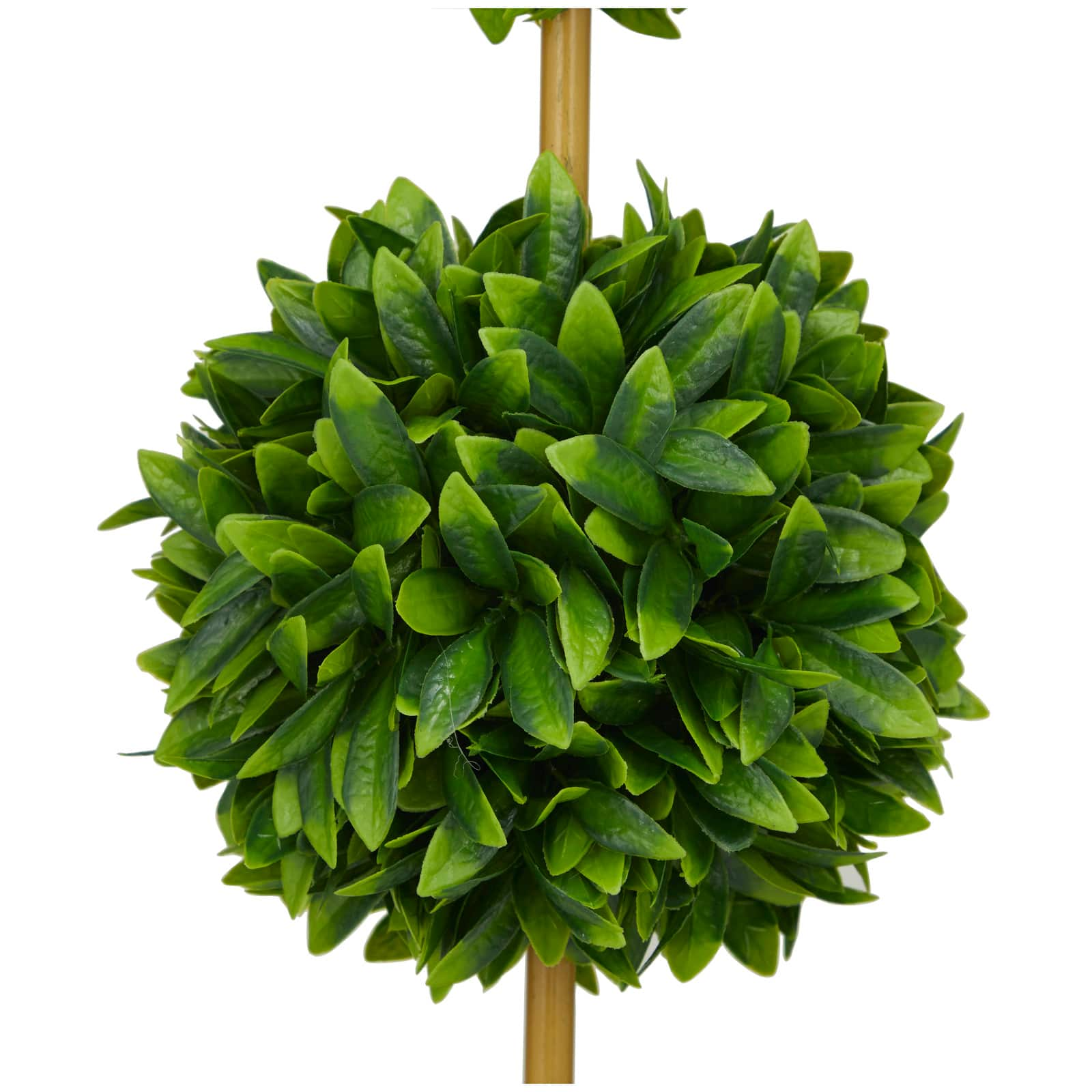 2ft. Green Boxwood Ball Topiary Faux Foliage with White Cement Pot