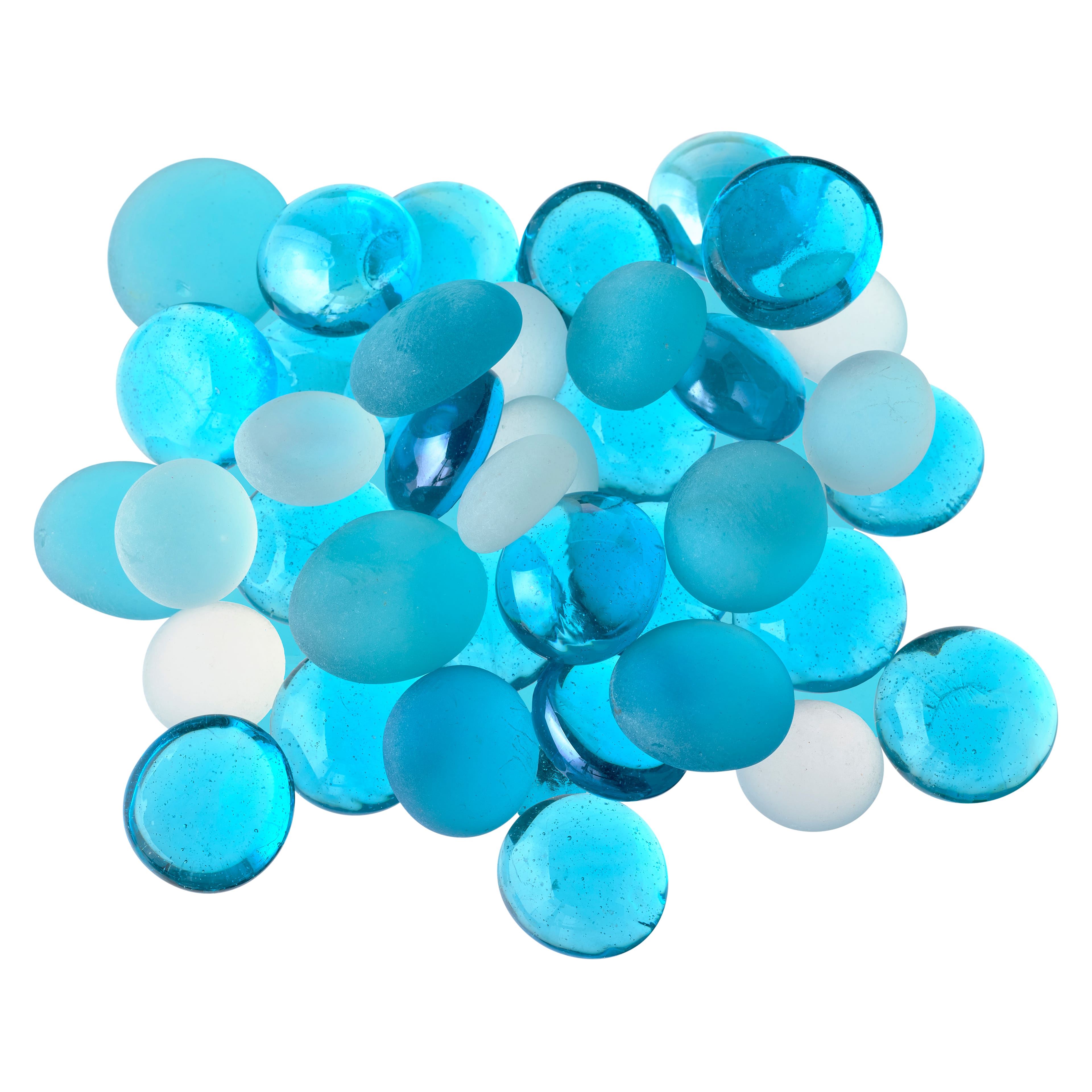 TEAL BLUE Glass Gems, Pebbles, Marbles, Nuggets  Sun and Moon Stained  Glass Co. - Stained glass supplies & tools