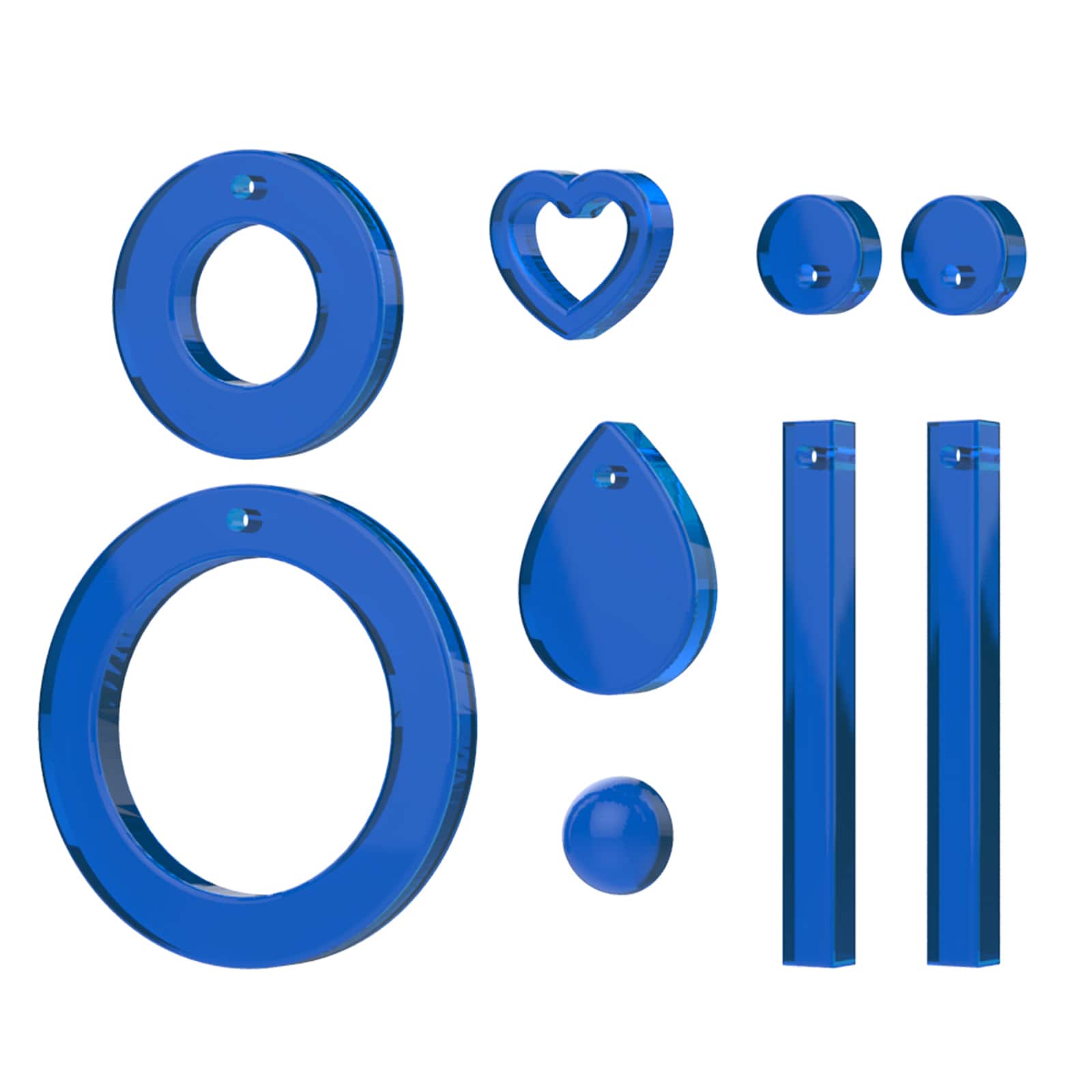 12 Pack: Blue Moon Studio™ UV Resin Craft Earring Shapes Mold