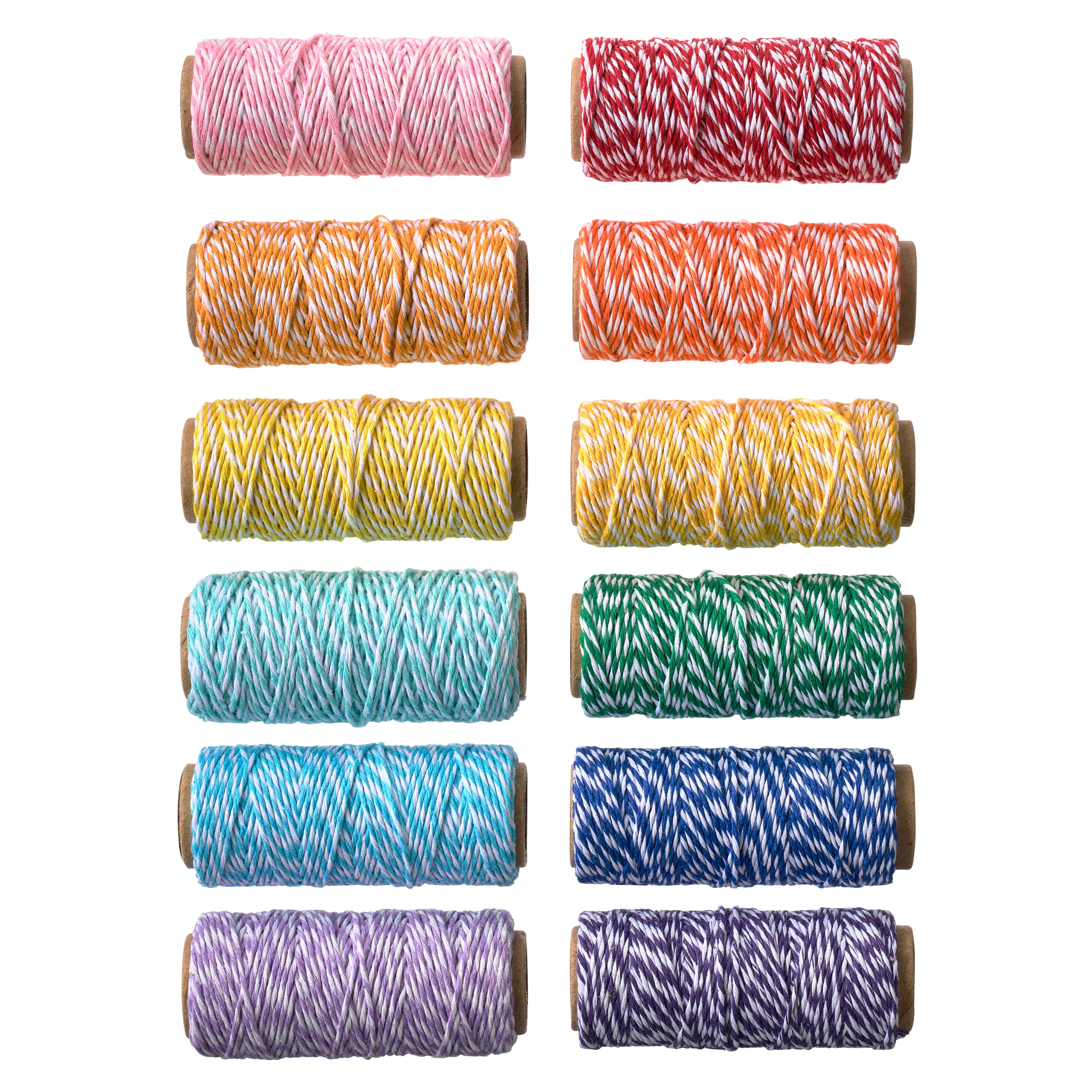 6 Packs: 12 ct. (72 total) 25yd. Rainbow Mix Twine Spools by Recollections&#x2122;