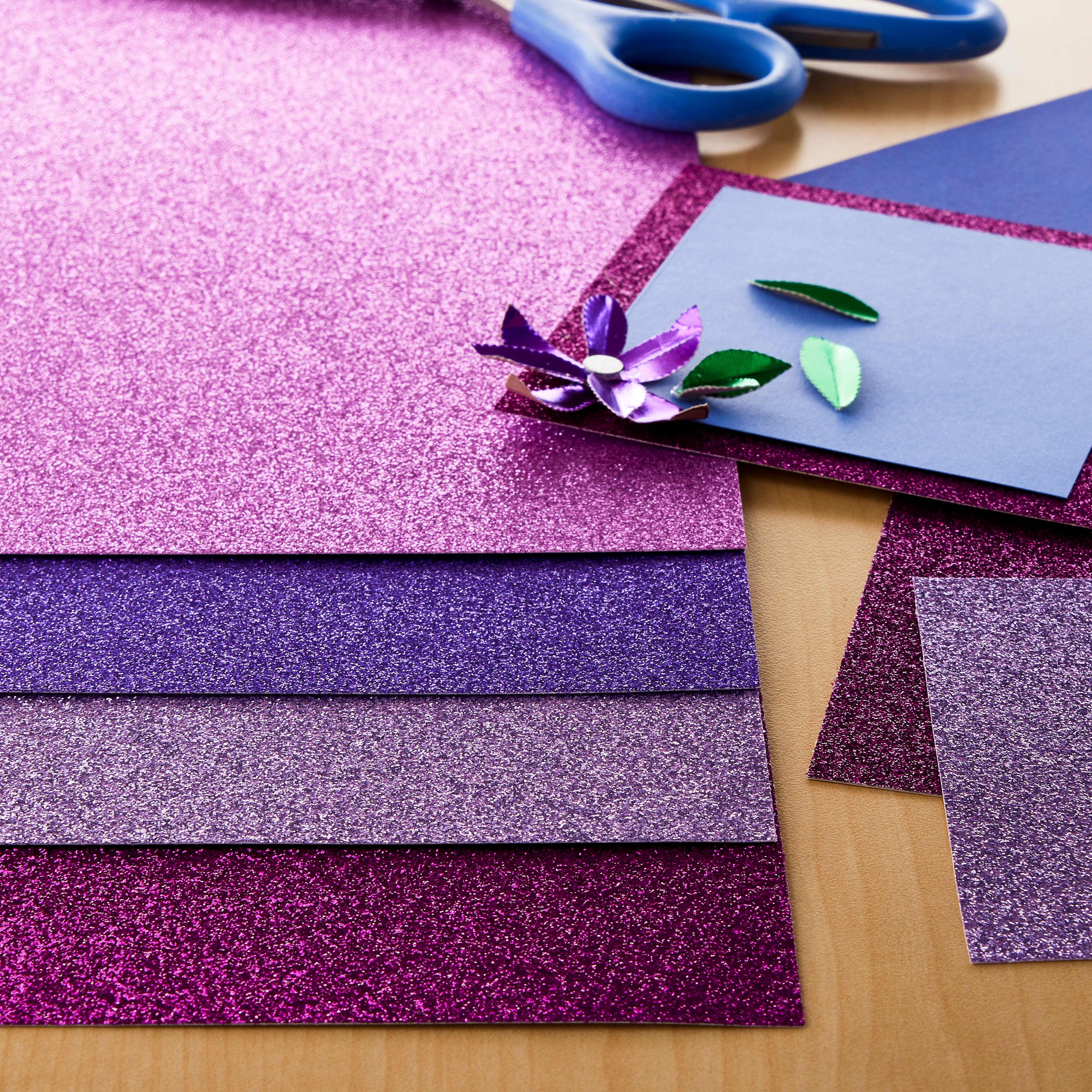 Purple Glitter Cardstock Paper by Recollections 8.5 x 11 | Michaels