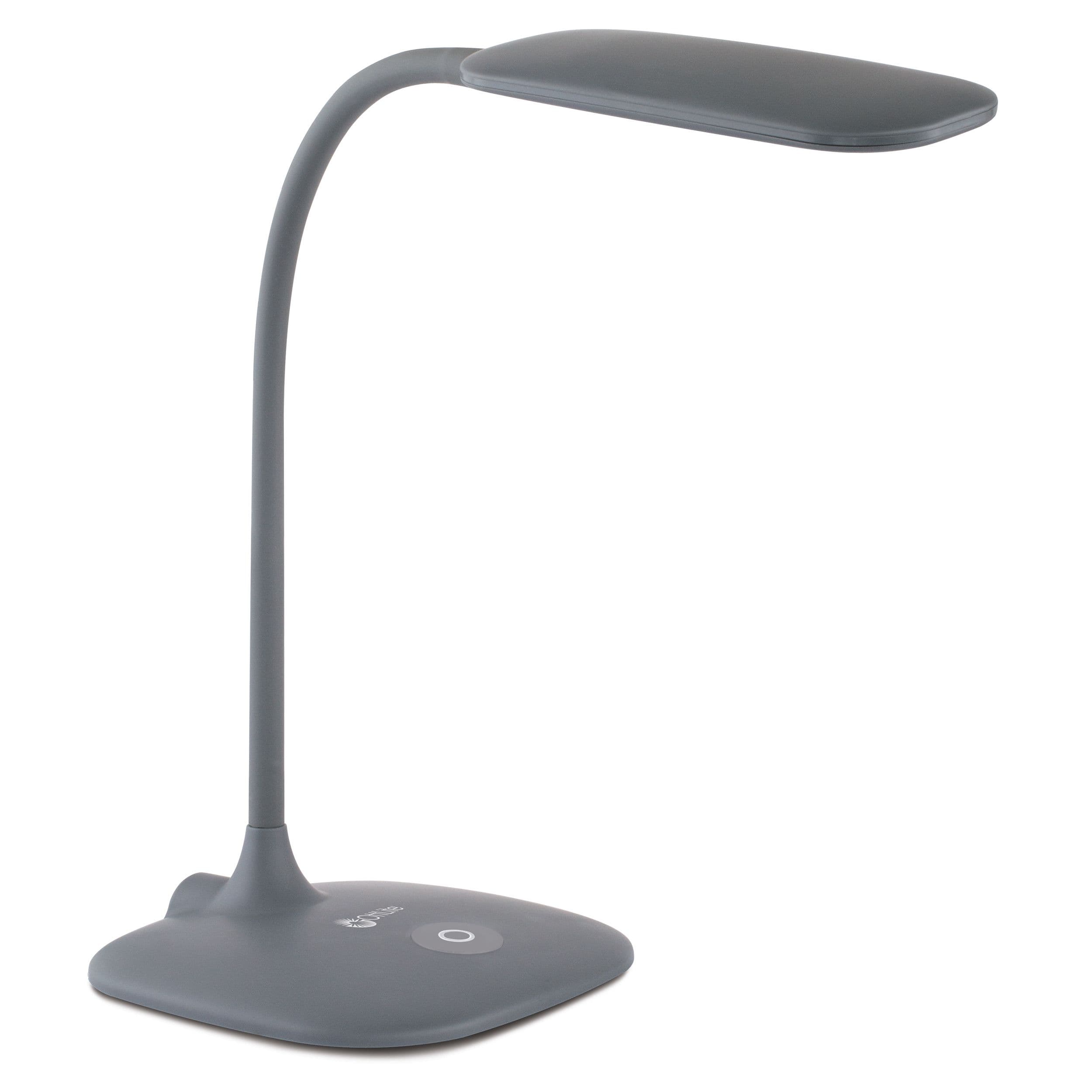 OttLite Dark Gray Soft Touch LED Desk Lamp
