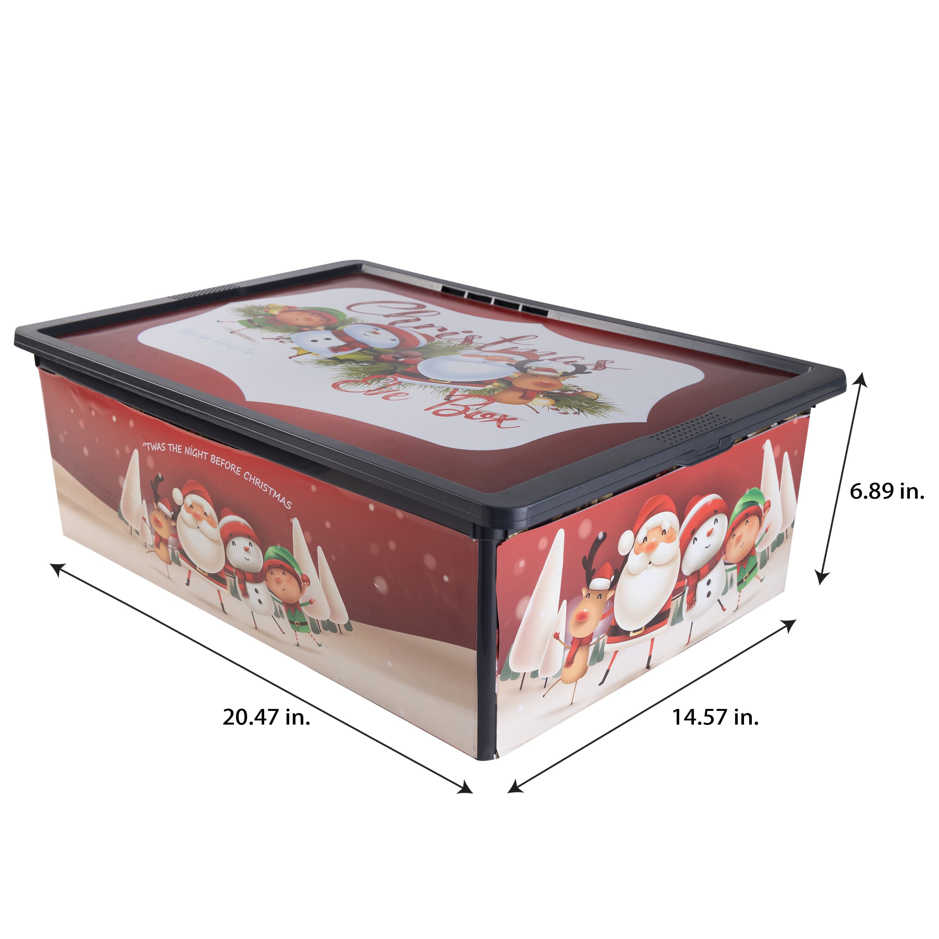 Simplify Christmas Shallow Storage Bin with Locking Lid