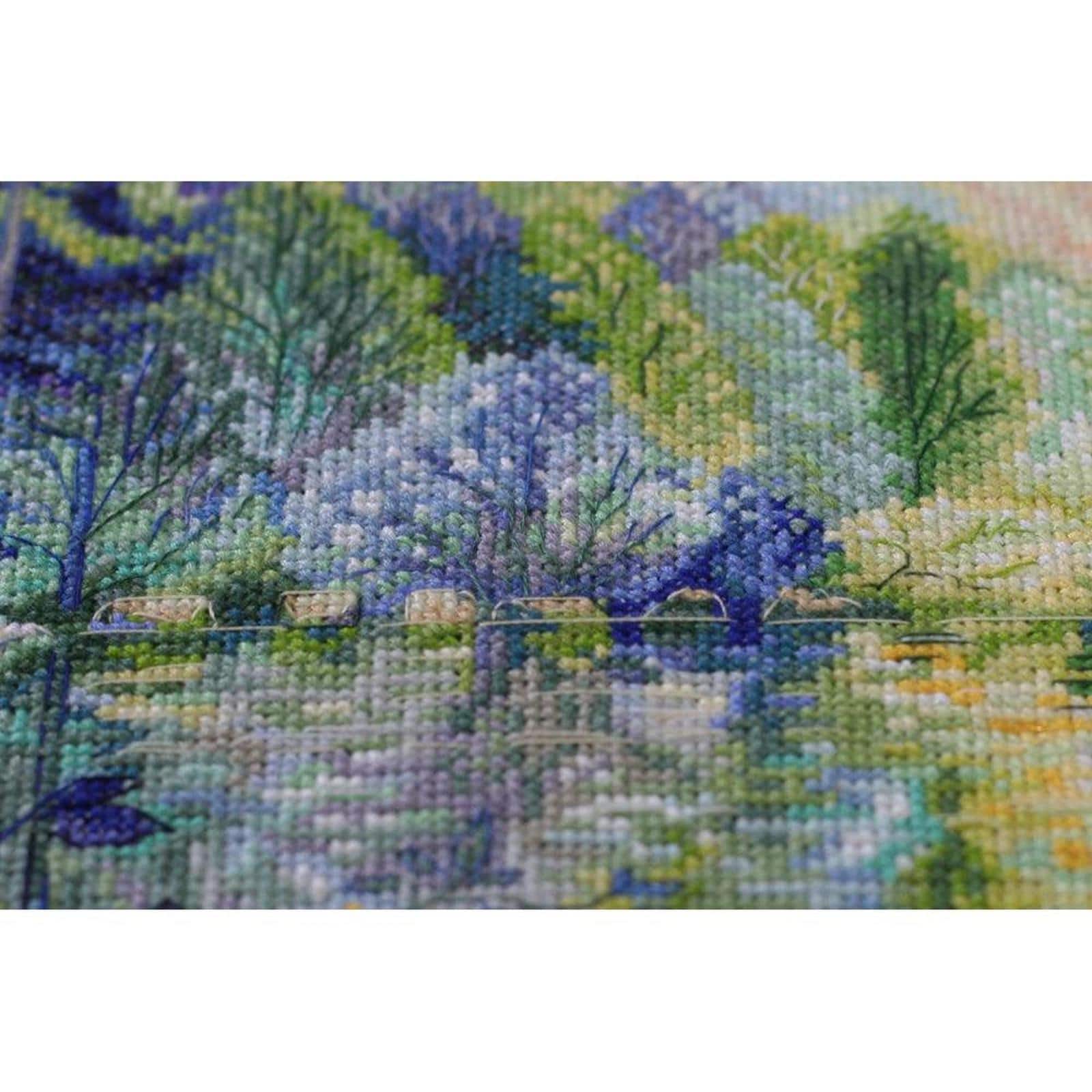 Abris Art Dawn Over the River Counted Cross Stitch Kit