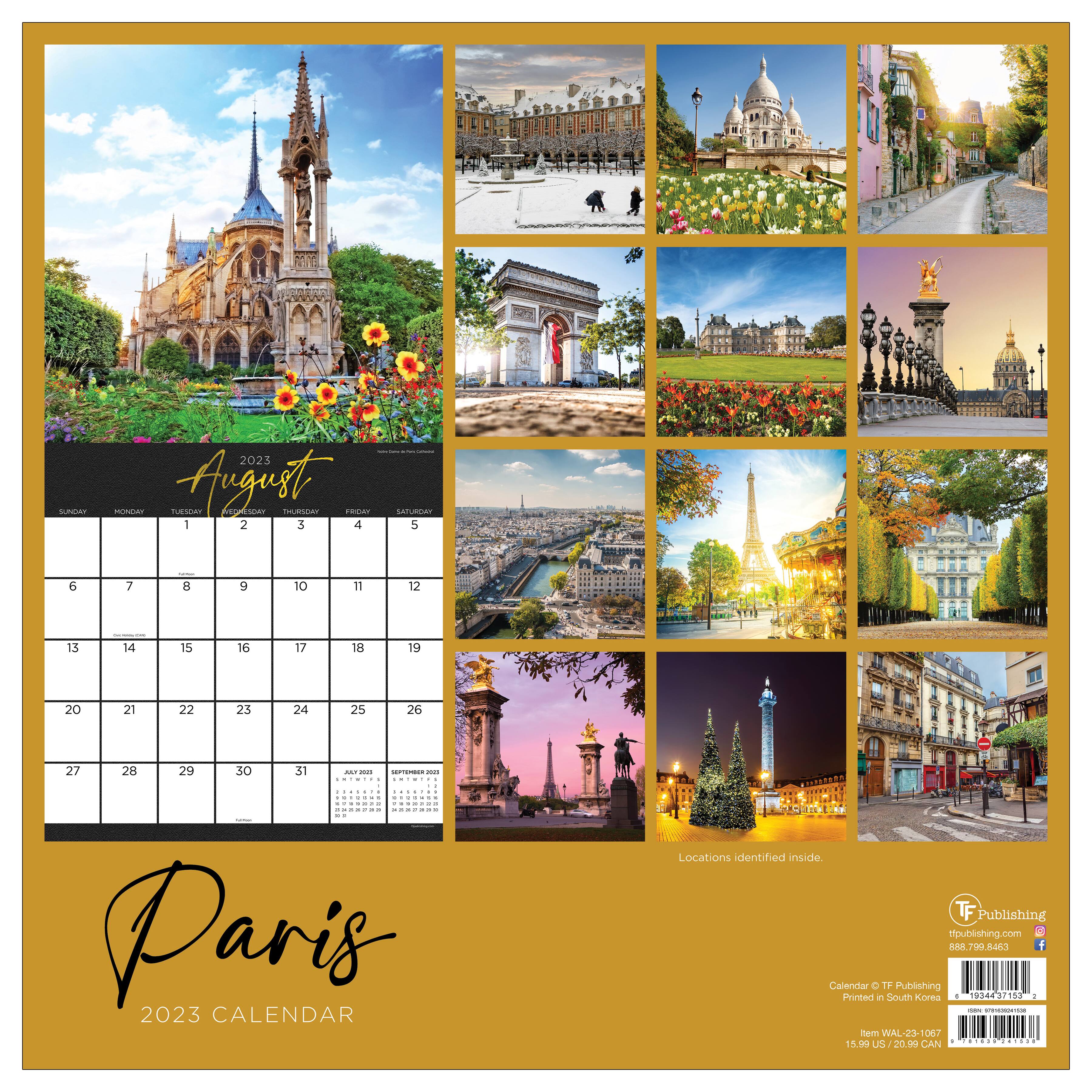 Paris Calendar 2023 Tf Publishing 2023 Paris Wall Calendar | Michaels