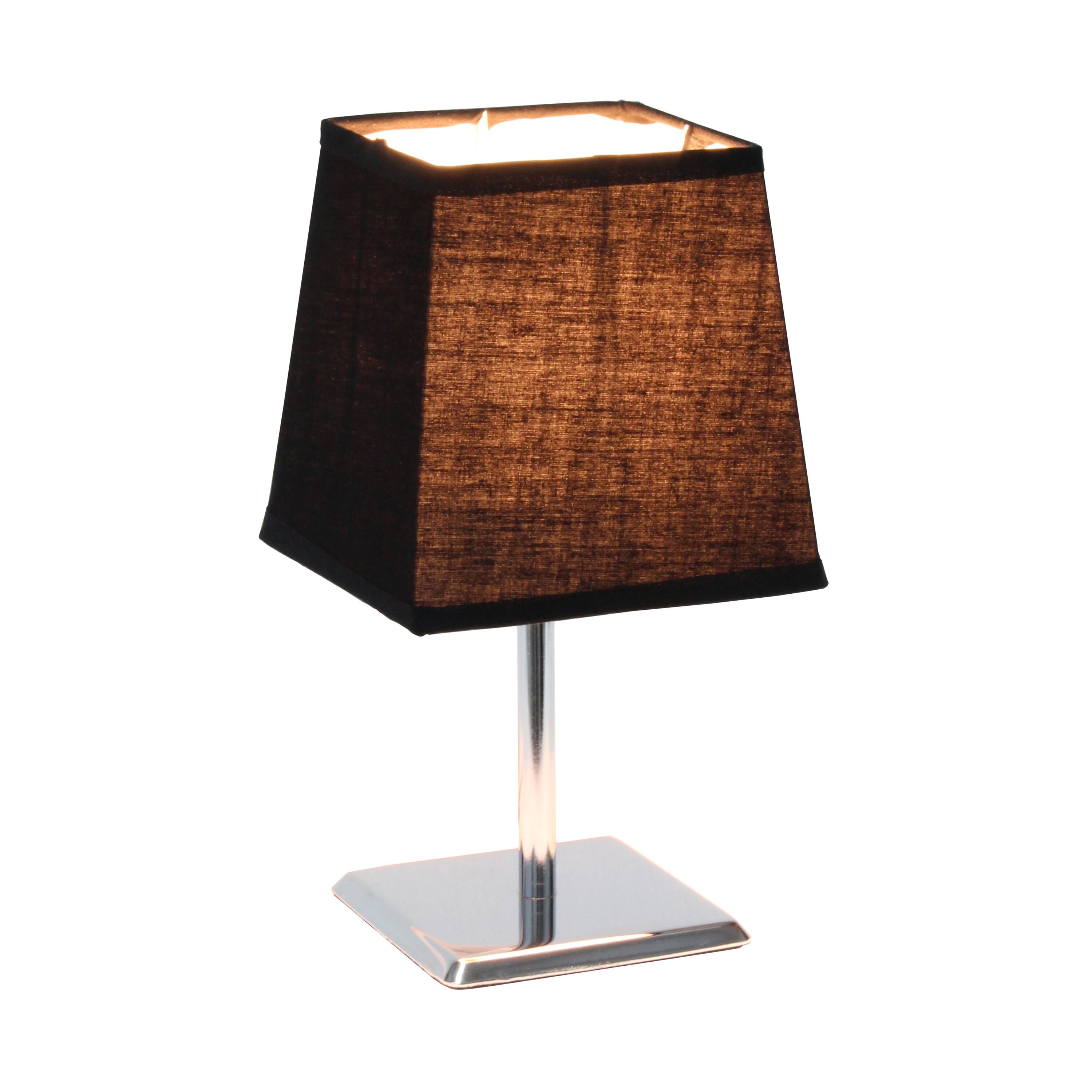 Simple Designs&#x2122; 9.5&#x22; Mini Chrome Table Lamp with Squared Empire Shade